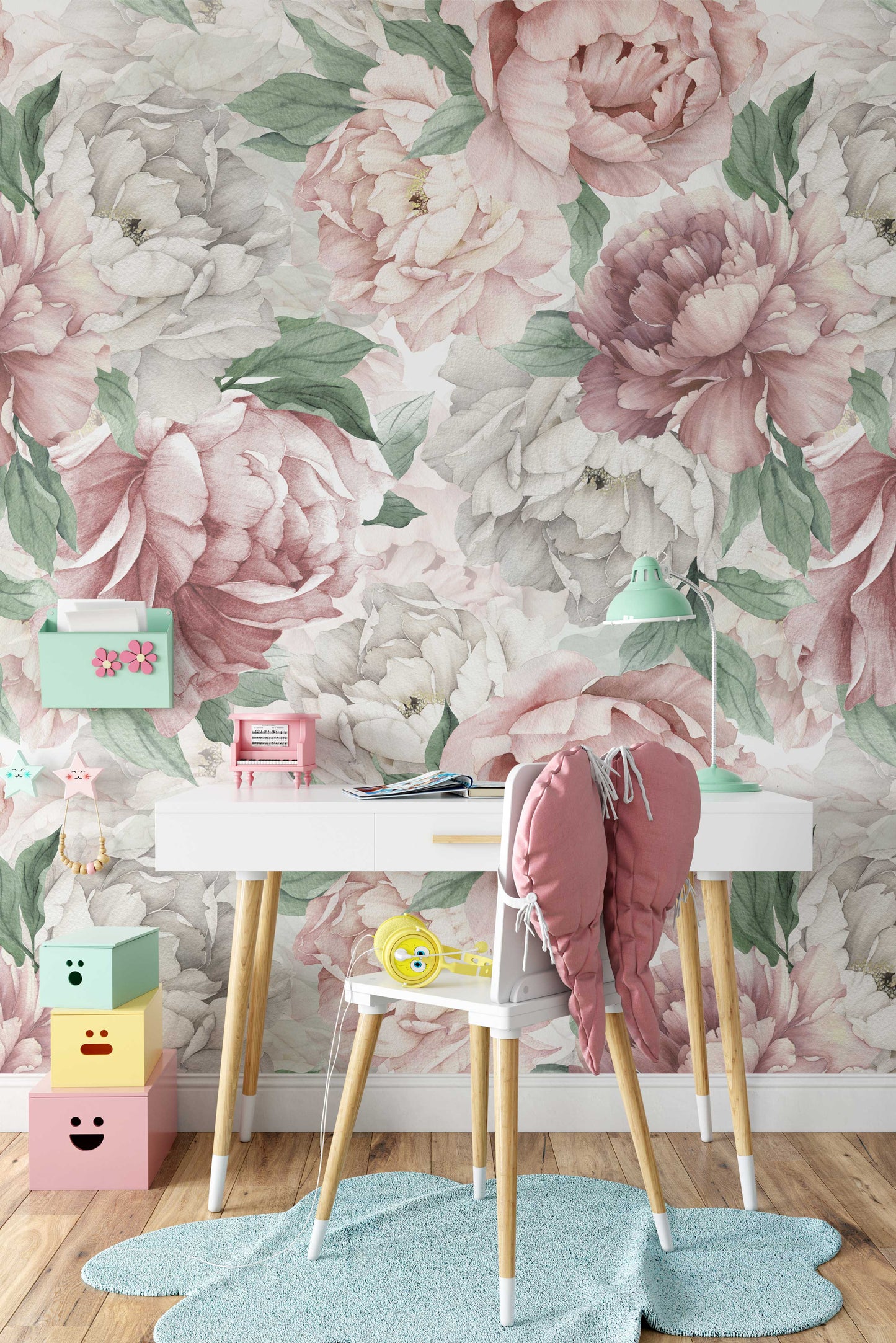 RACHEL Wallpaper | Peel and Stick Removable Floral Wallpaper 0127