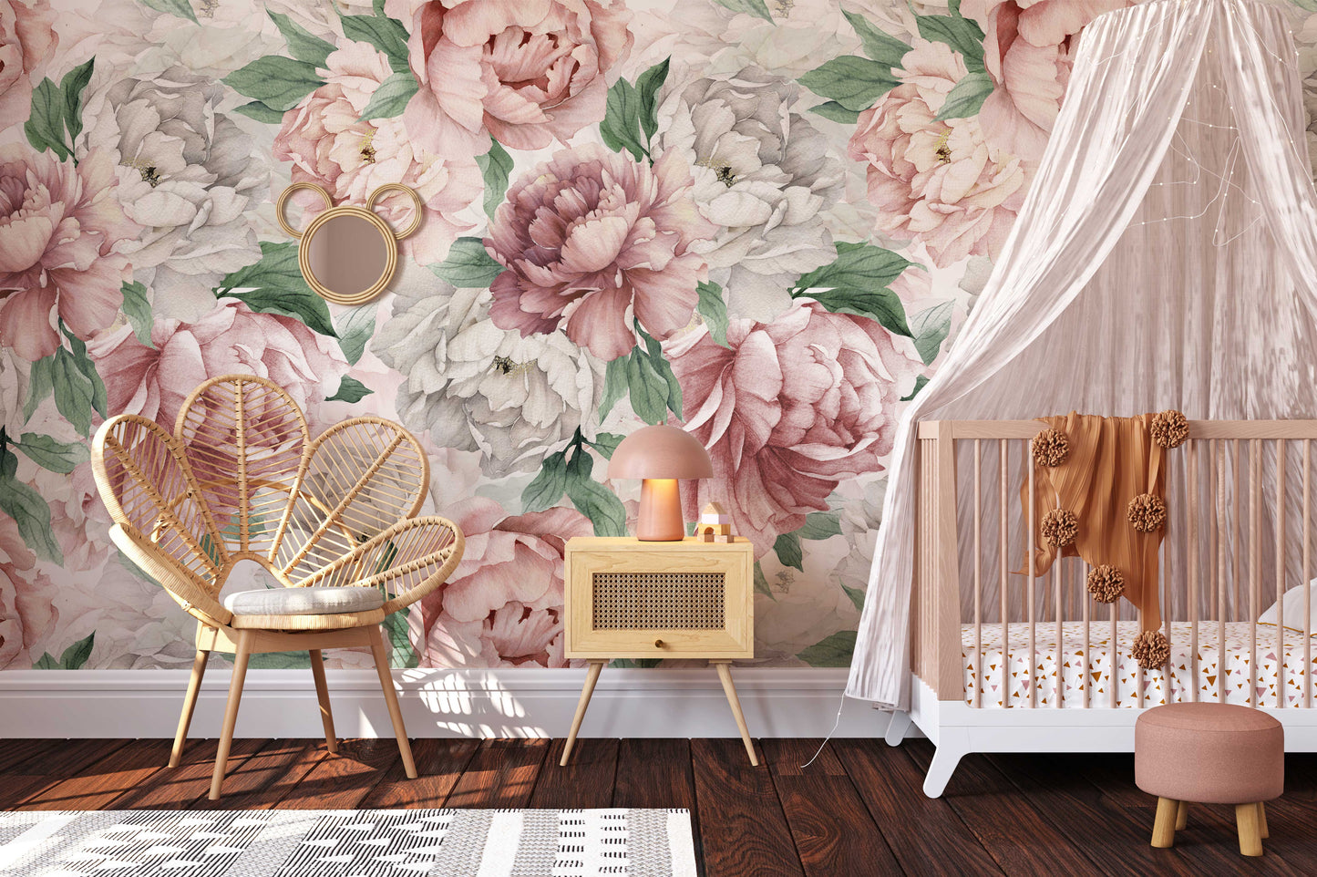 RACHEL Wallpaper | Peel and Stick Removable Floral Wallpaper 0127