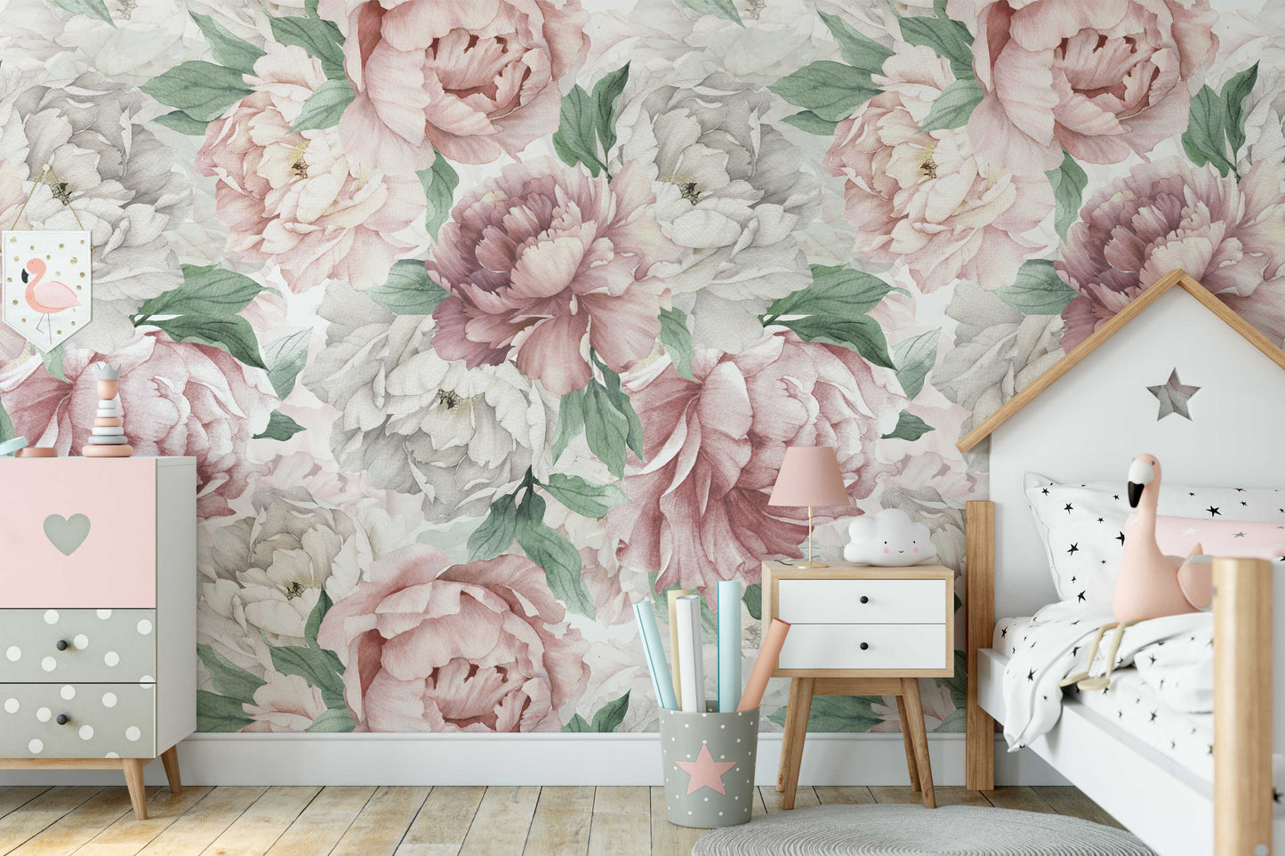 RACHEL Wallpaper | Peel and Stick Removable Floral Wallpaper 0127