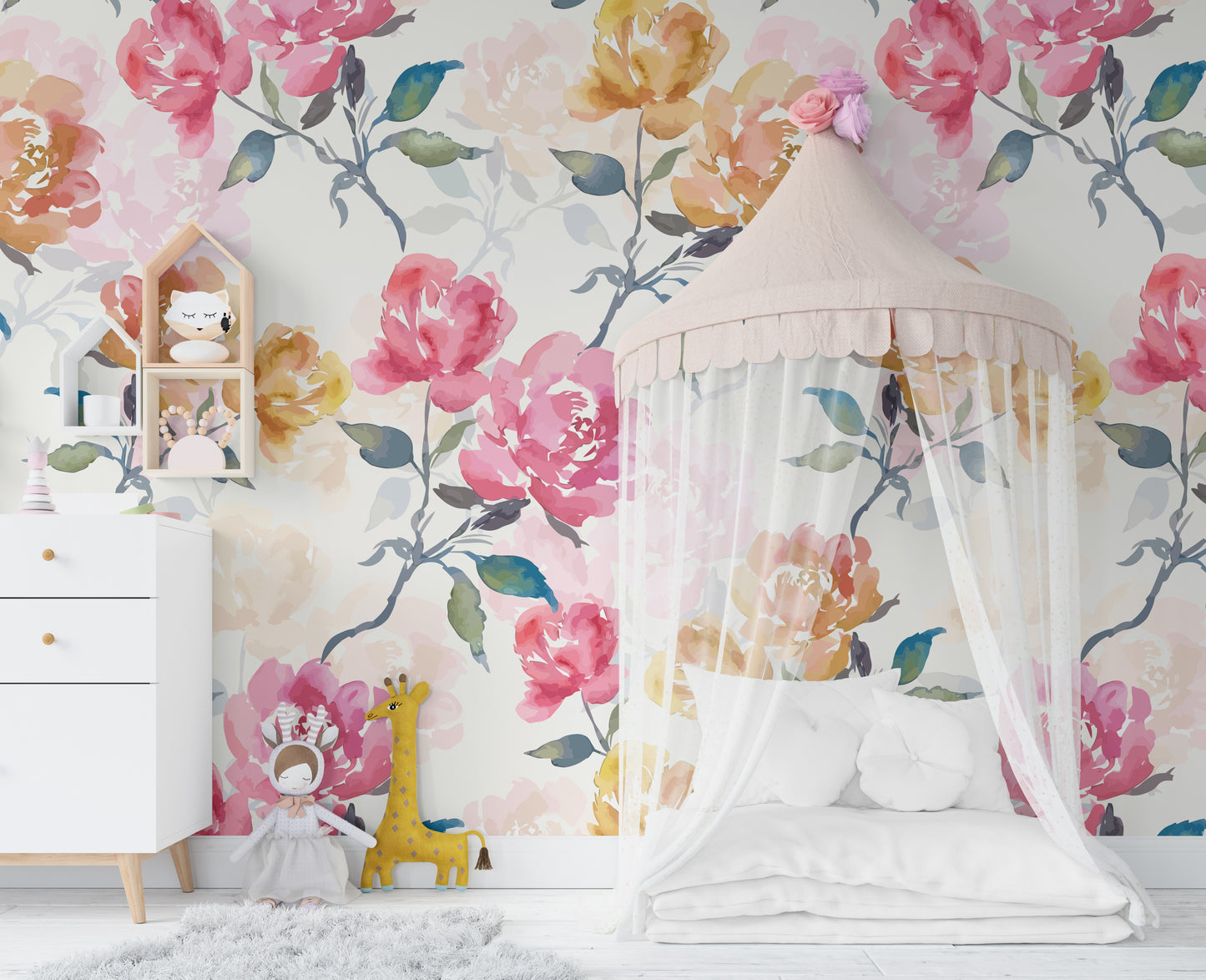 ANNALISE Wallpaper | Removable Pre-pasted Floral Wallpaper 0208