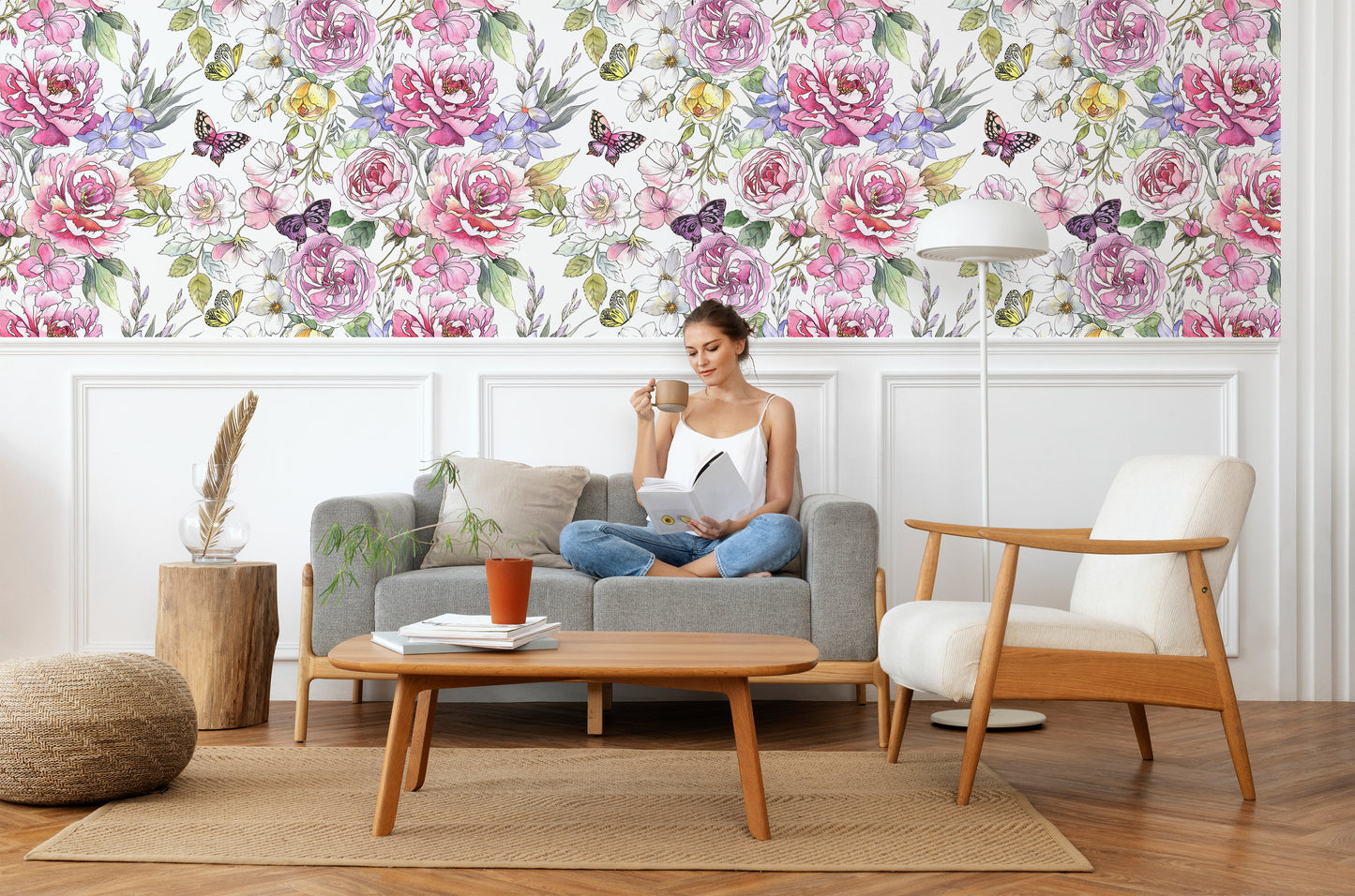 DEMI Wallpaper | Removable Pre-pasted Floral Wallpaper 0214