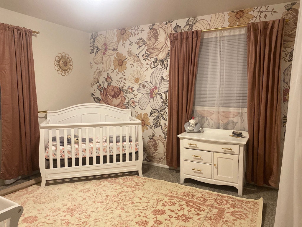 Removable Wallpaper Camila Vintage Flowers 0130L