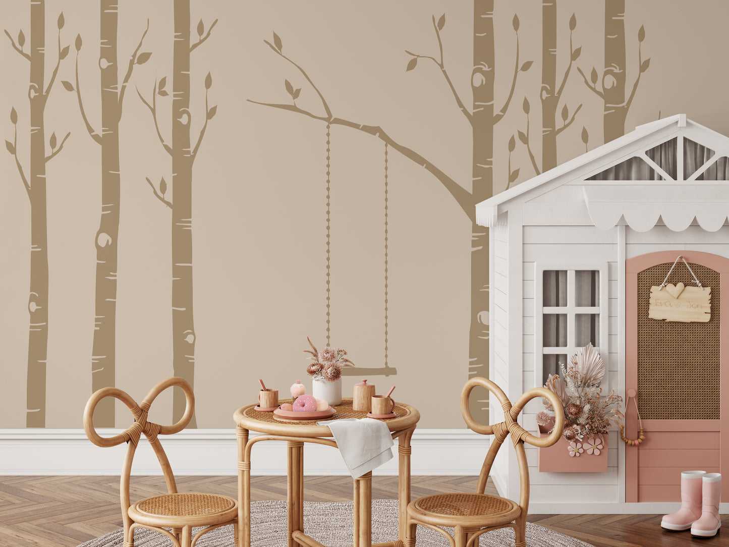 Removable Wall Decals 6 Woodland Trees Forest Decor