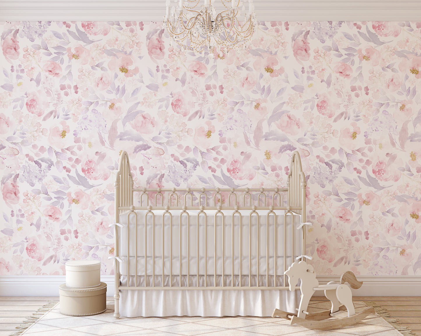 PRIM BLUSH S Wallpaper | Peel and Stick Removable Floral Wallpaper 0155 S