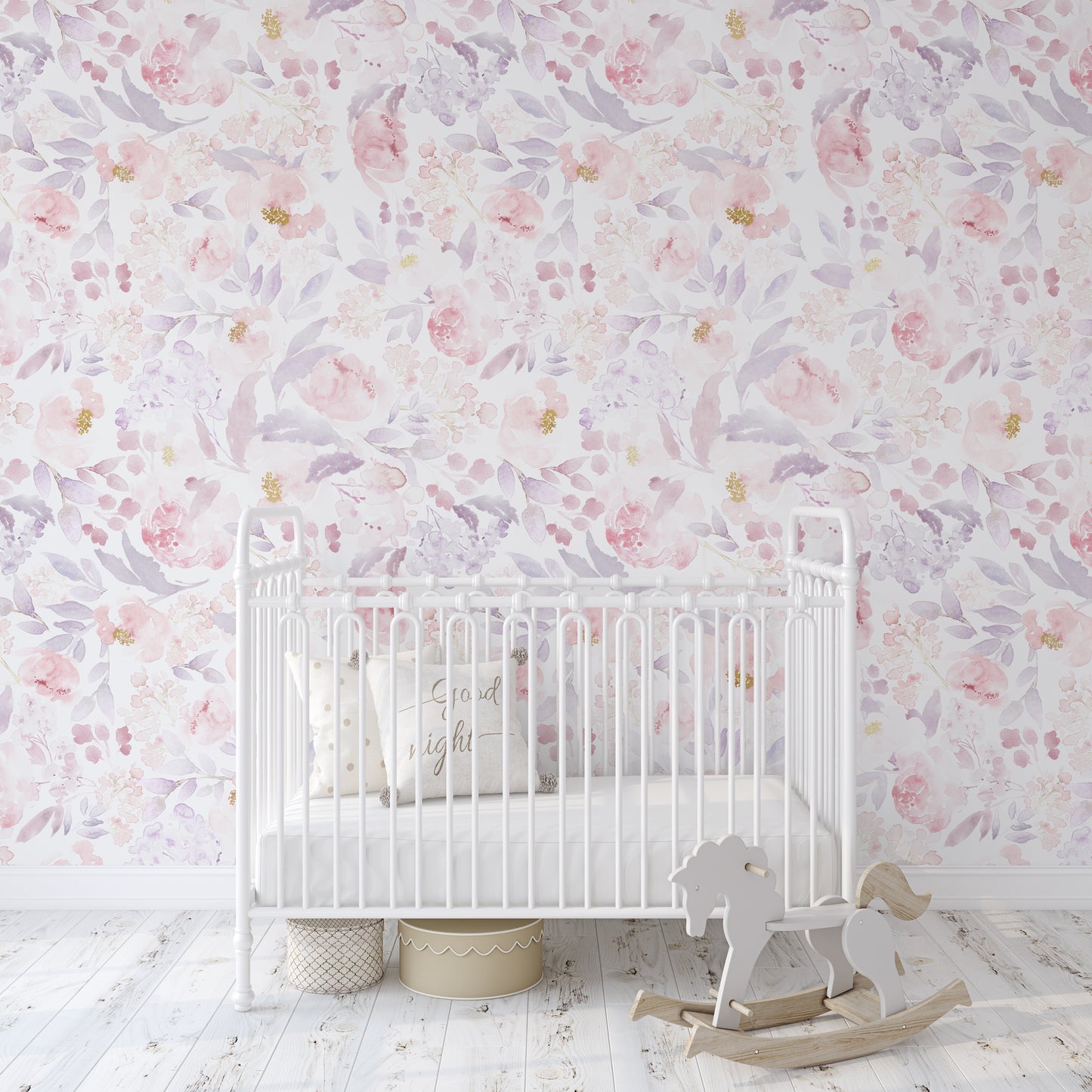 PRIM BLUSH S Wallpaper | Peel and Stick Removable Floral Wallpaper 0155 S