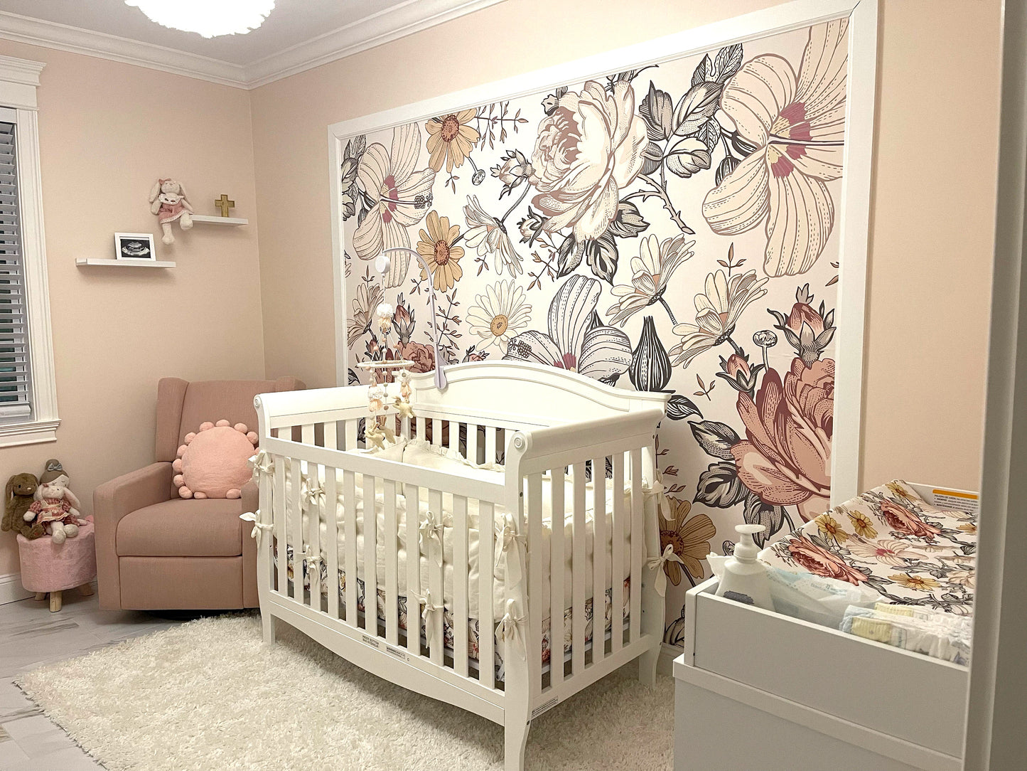 Removable Wallpaper Camila Vintage Flowers 0130L