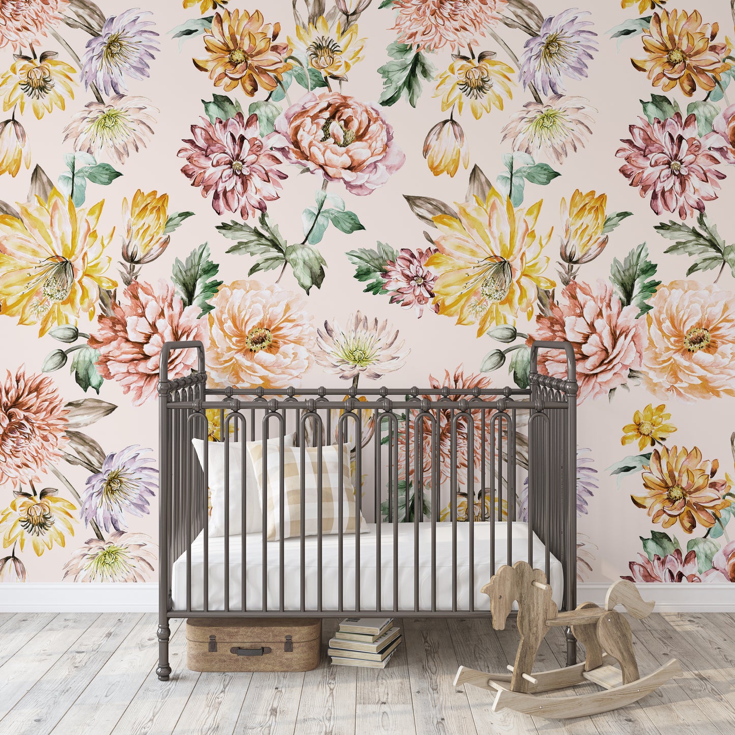VIRGINIA PINK Wallpaper | Removable Pre-pasted Floral Wallpaper 0136