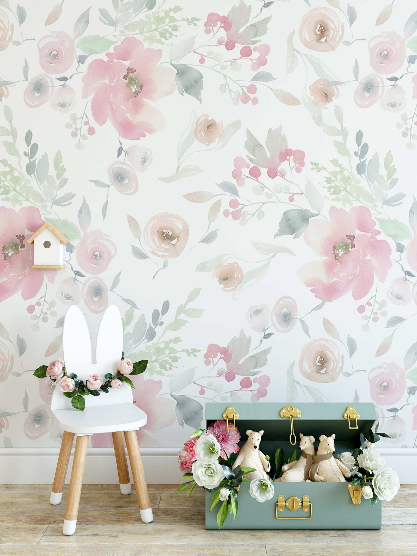 ELIZABETH Wallpaper | Removable Pre-pasted Floral Wallpaper 0133
