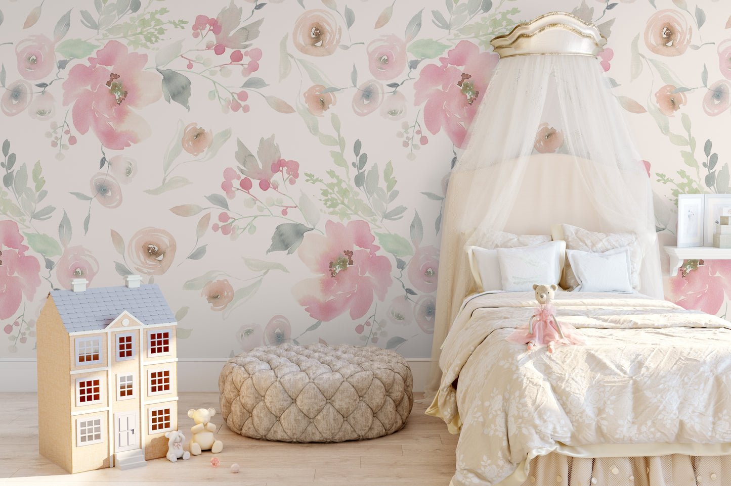 ELIZABETH Wallpaper | Removable Pre-pasted Floral Wallpaper 0133