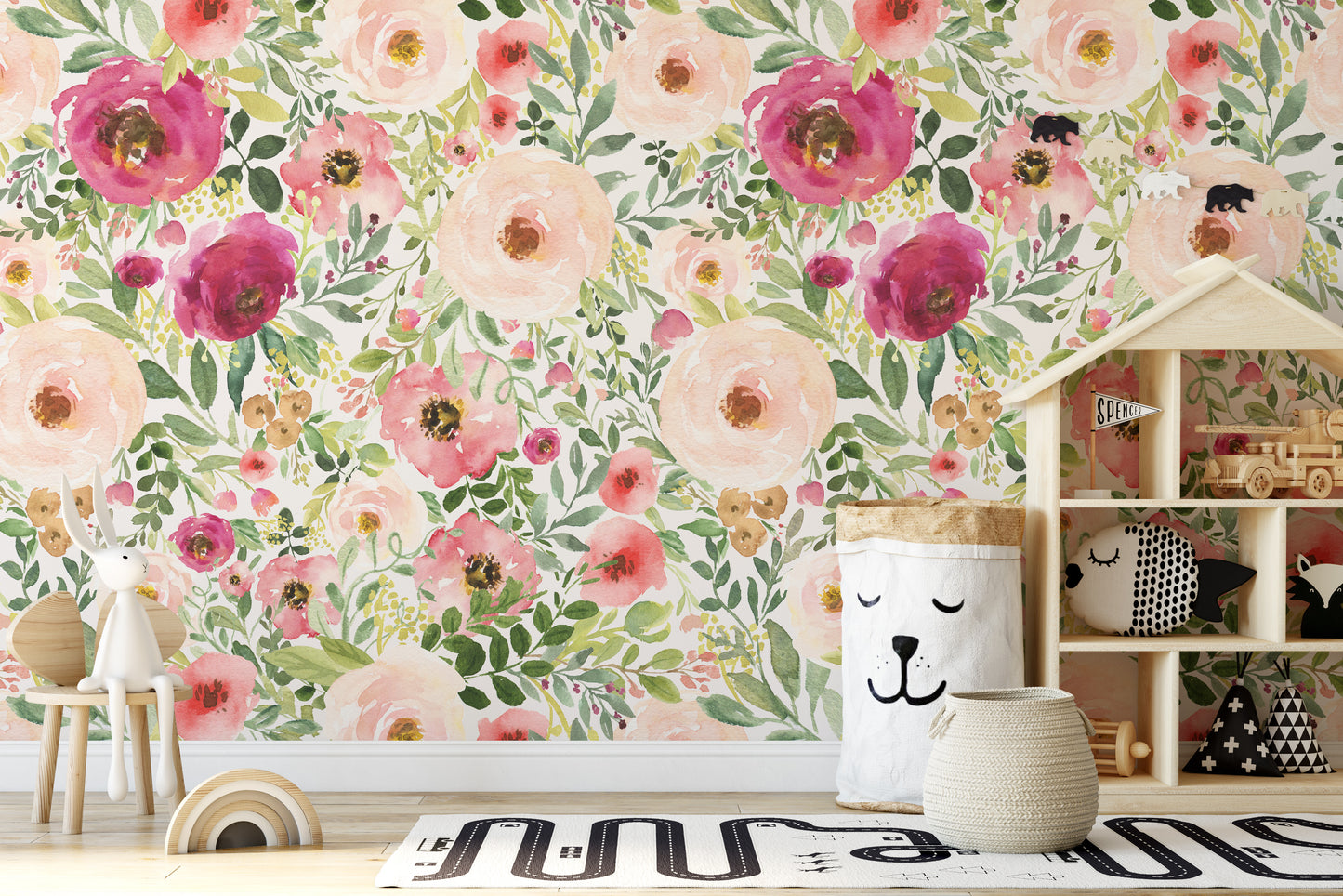 JESSICA Wallpaper | Peel and Stick Removable Floral Wallpaper 0190