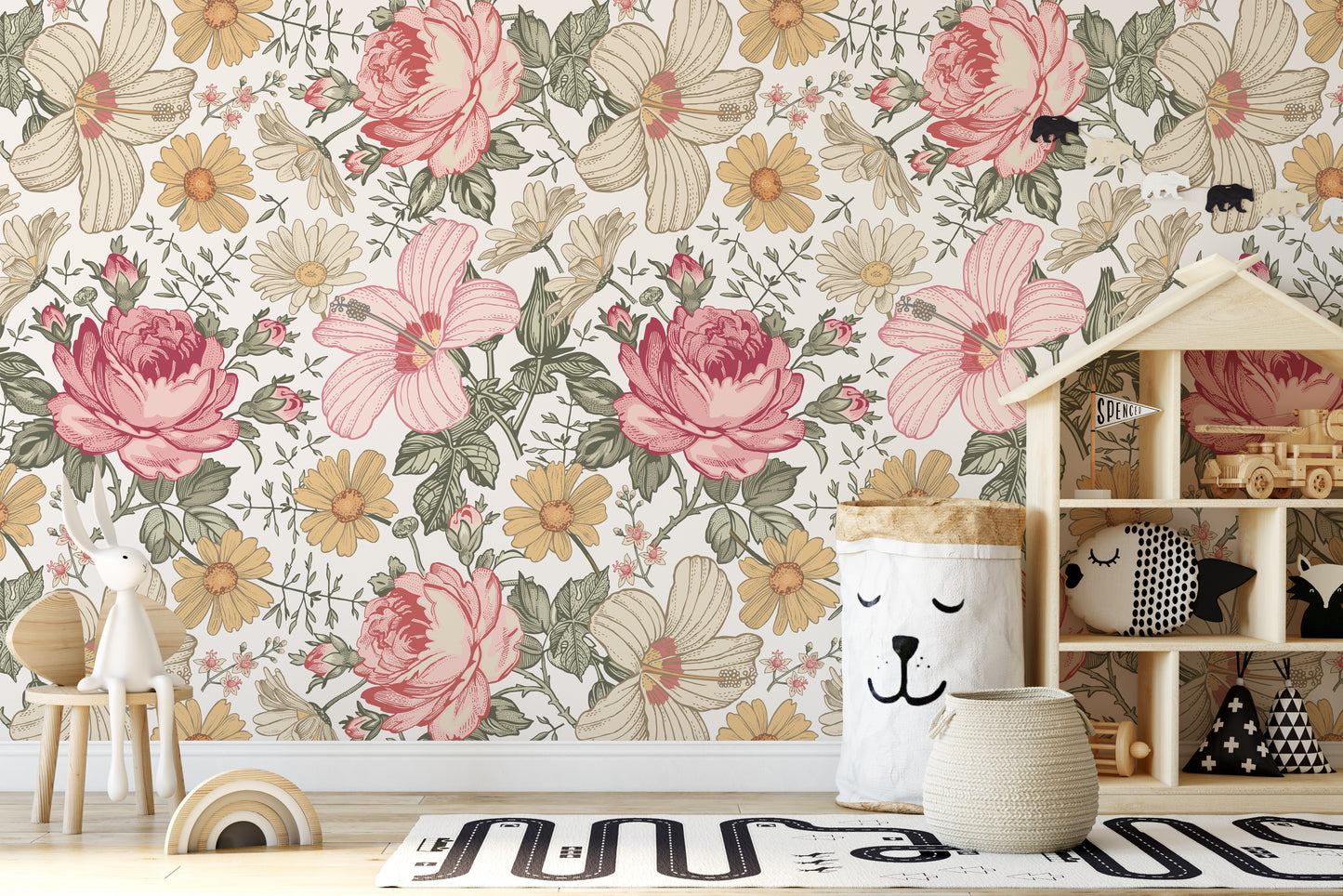NATALIA Wallpaper | Removable Pre-pasted Floral Wallpaper 0132
