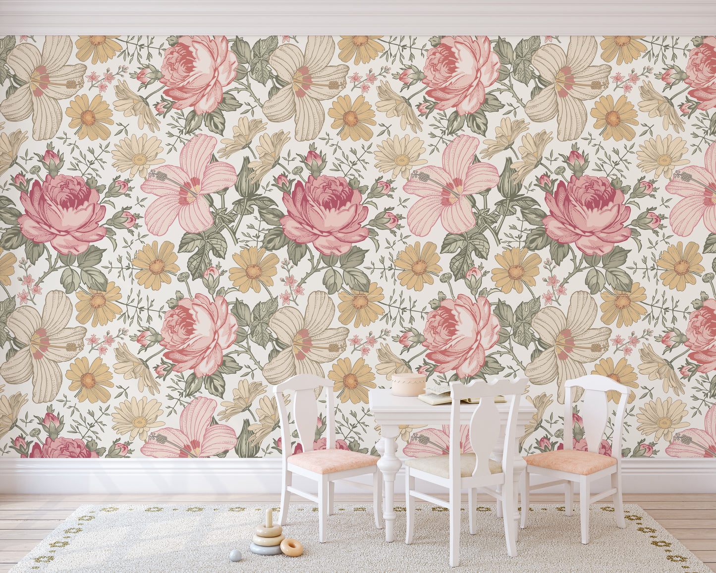 NATALIA S Wallpaper | Peel and Stick Removable Floral Wallpaper 0132 S