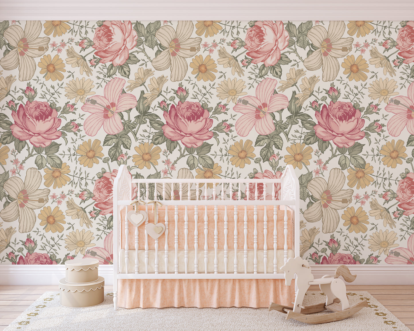 NATALIA S Wallpaper | Peel and Stick Removable Floral Wallpaper 0132 S