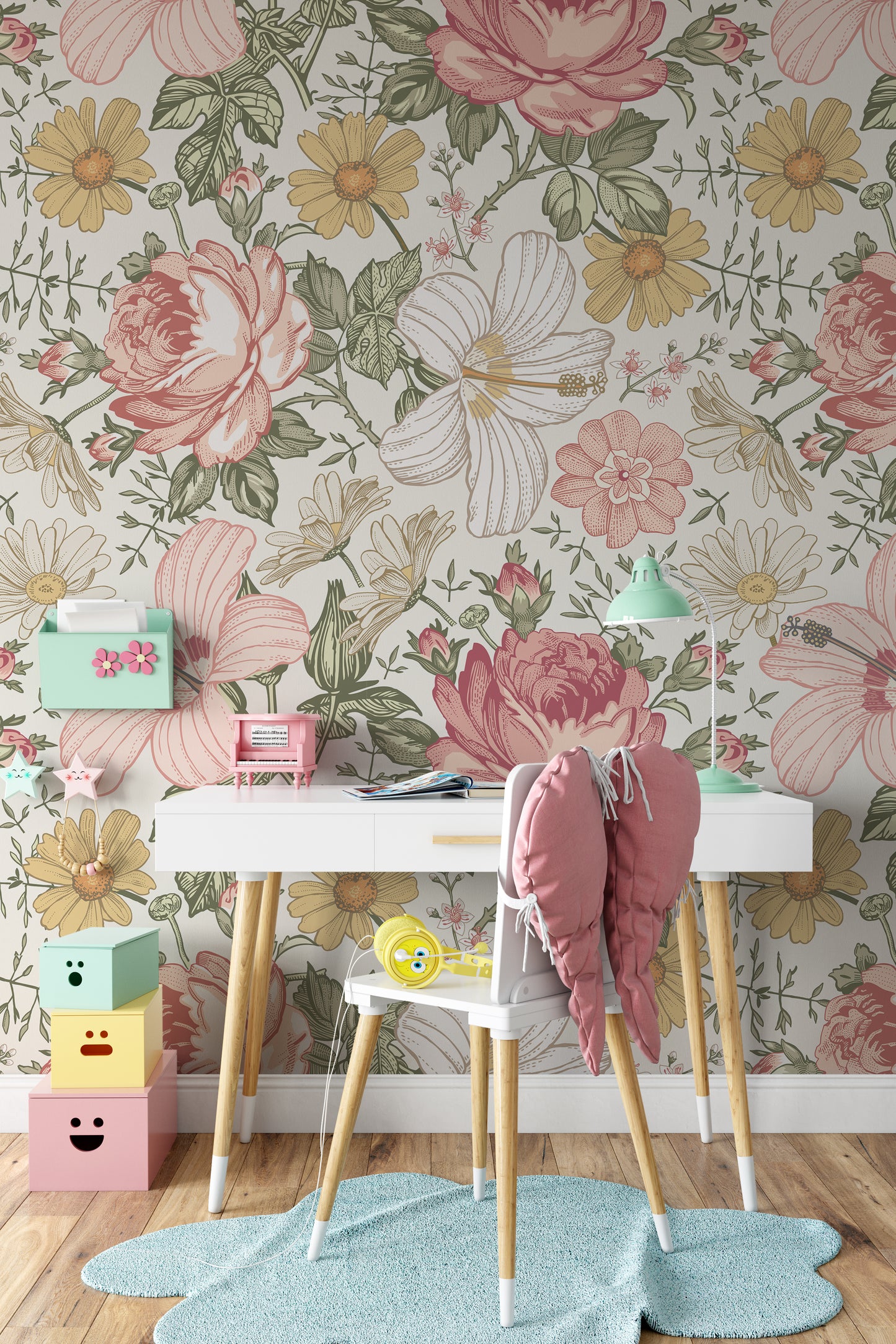 OLENA S Wallpaper | Peel and Stick Removable Floral Wallpaper 0131 S