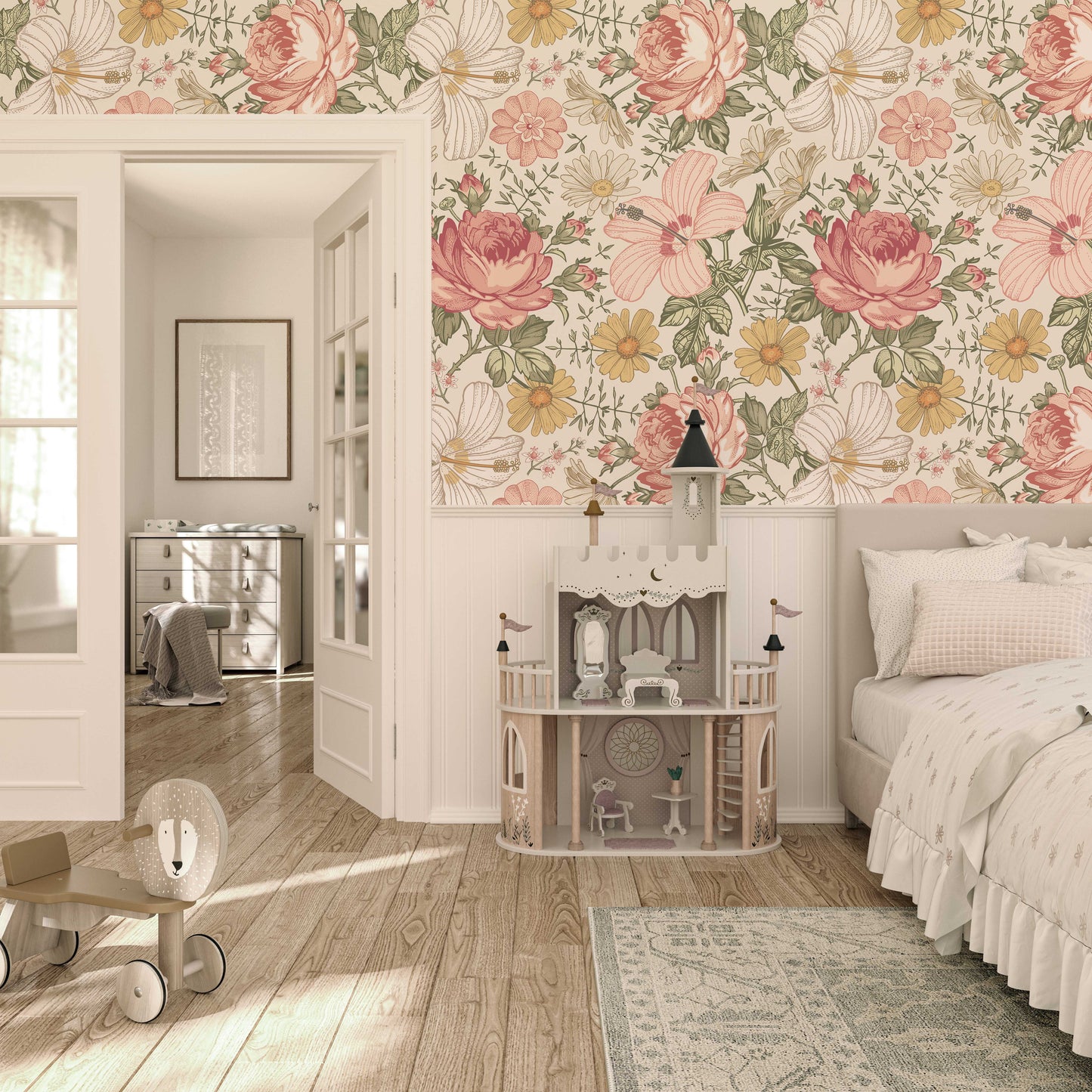 OLENA S Wallpaper | Peel and Stick Removable Floral Wallpaper 0131 S