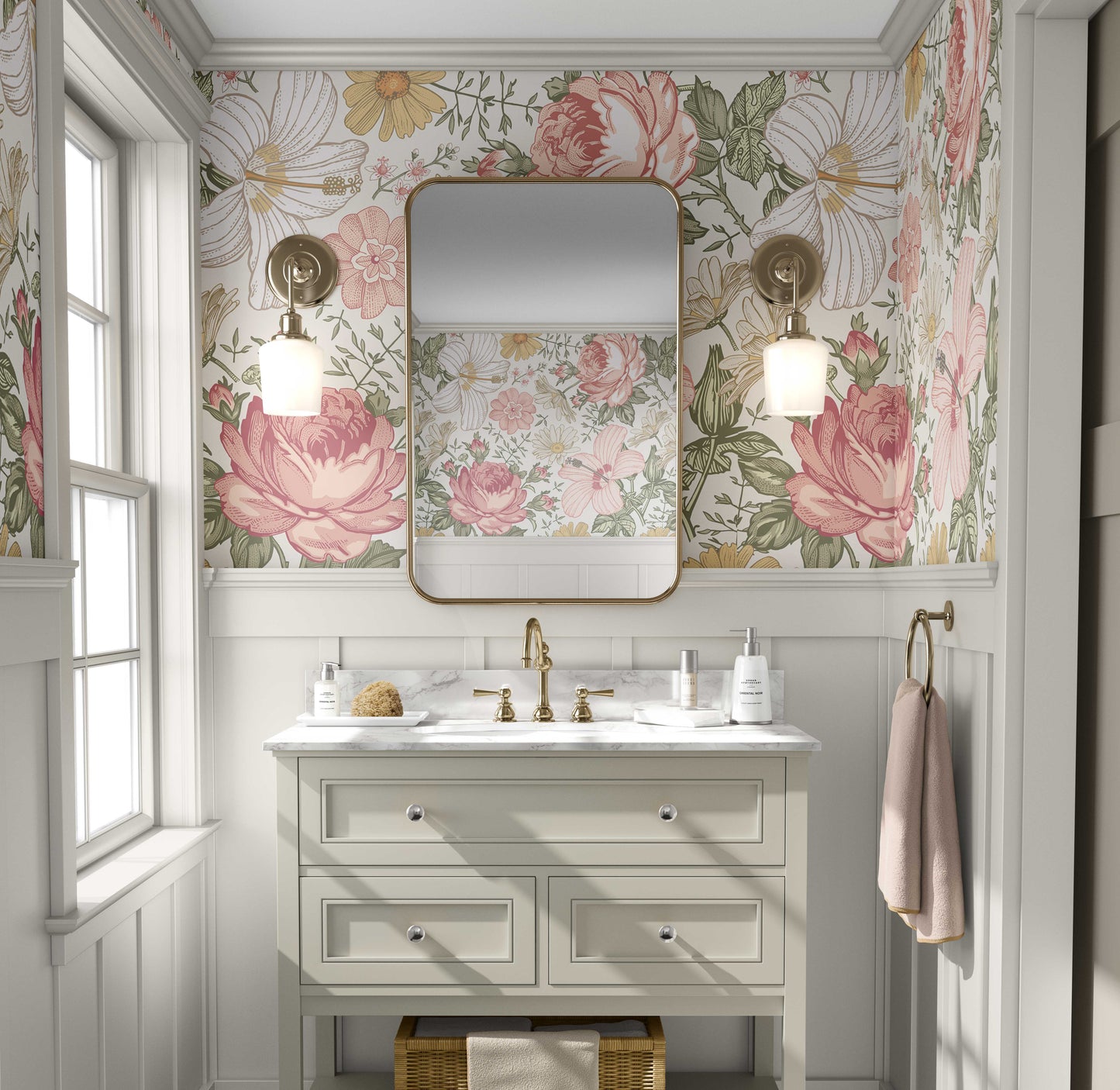 OLENA S Wallpaper | Peel and Stick Removable Floral Wallpaper 0131 S