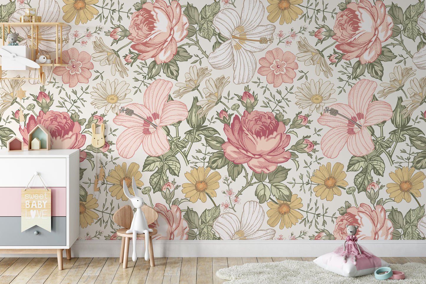 OLENA Wallpaper | Removable Pre-pasted Floral Wallpaper 0131