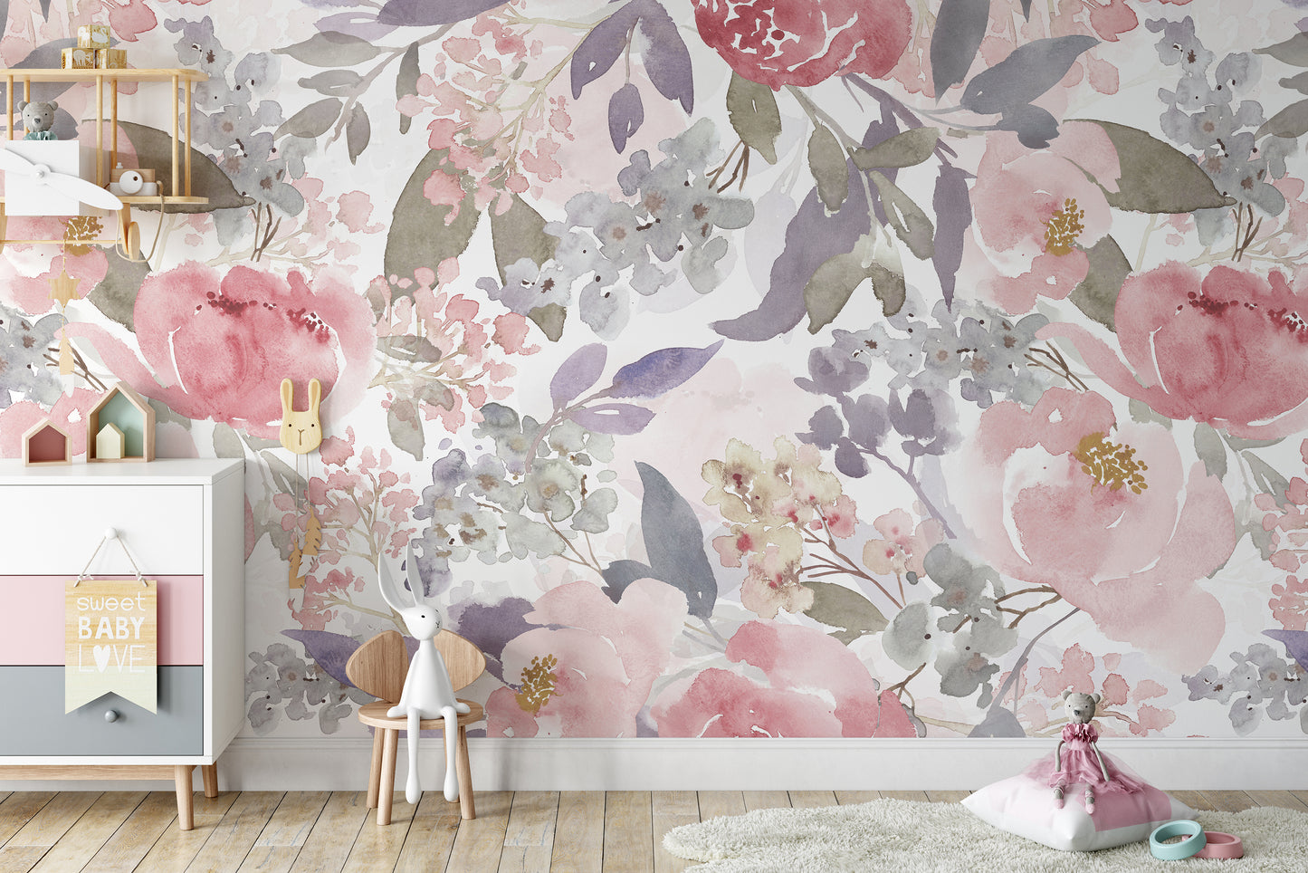 PRIM ANNE Wallpaper | Peel and Stick Removable Floral Wallpaper 0153