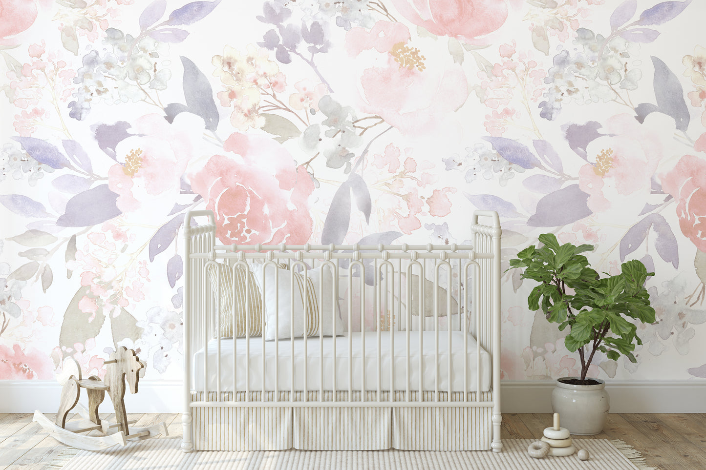 PRIM LOVE Wallpaper | Peel and Stick Removable Floral Wallpaper 0151