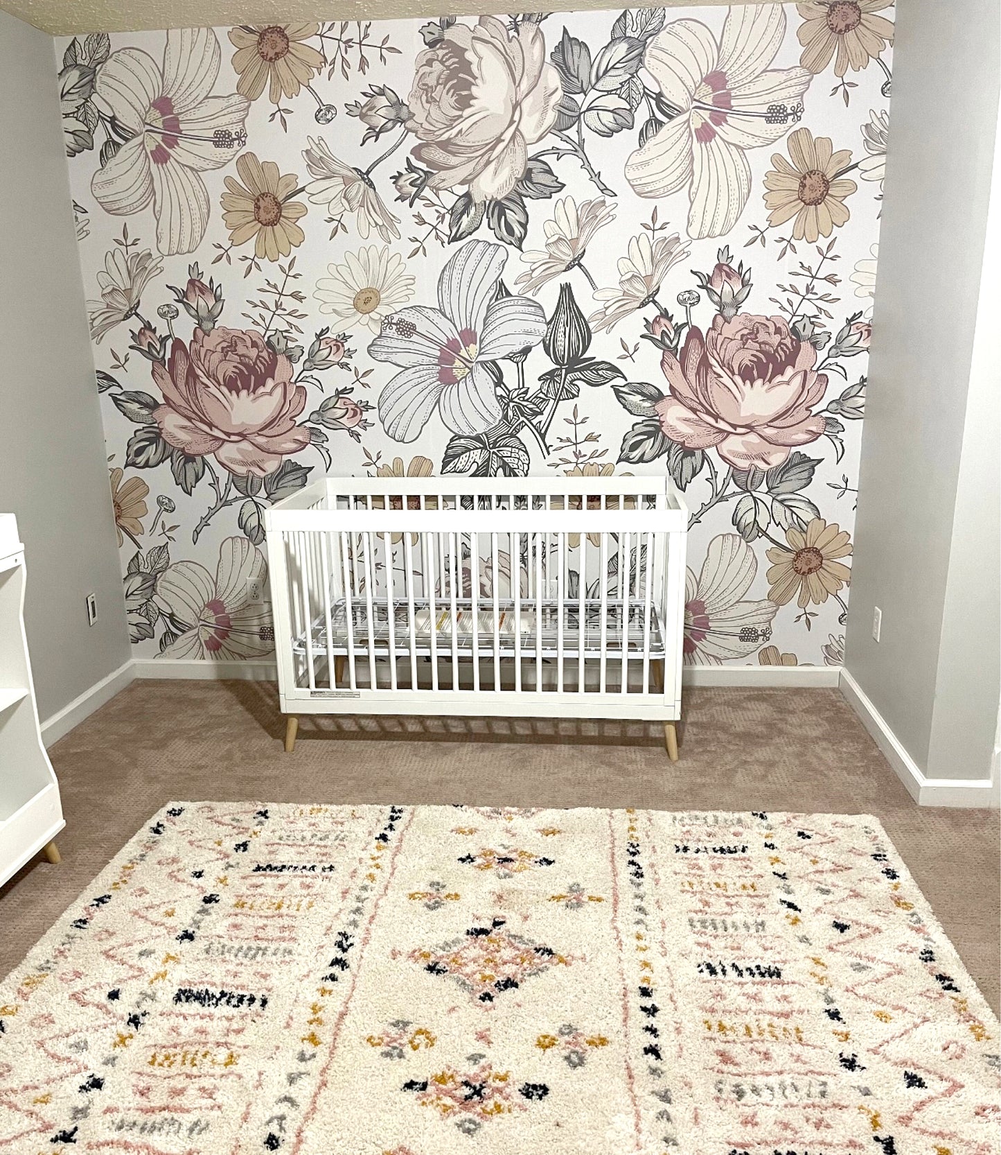 Removable Wallpaper Camila Vintage Flowers 0130L