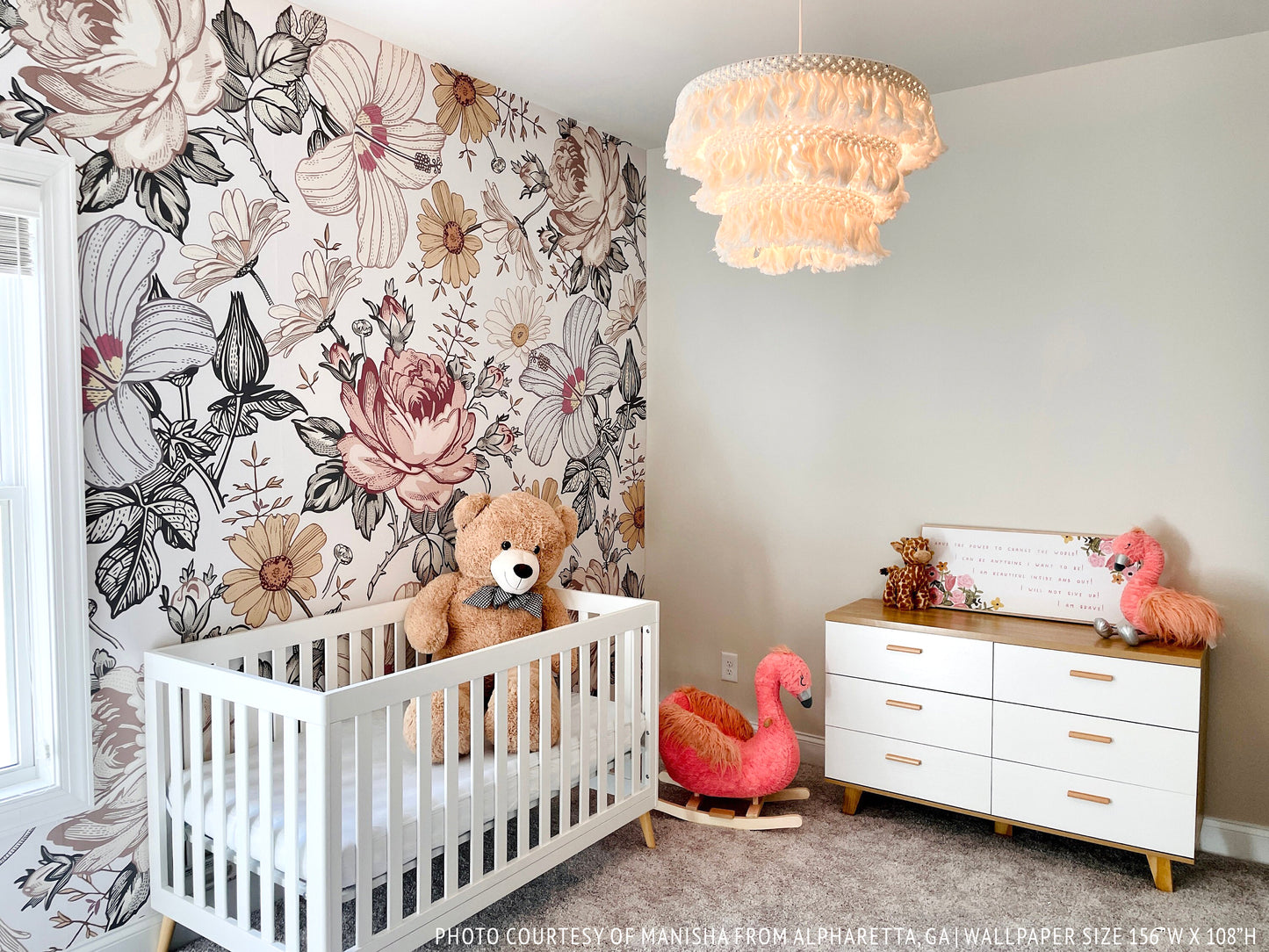 Removable Wallpaper Camila Vintage Flowers 0130L