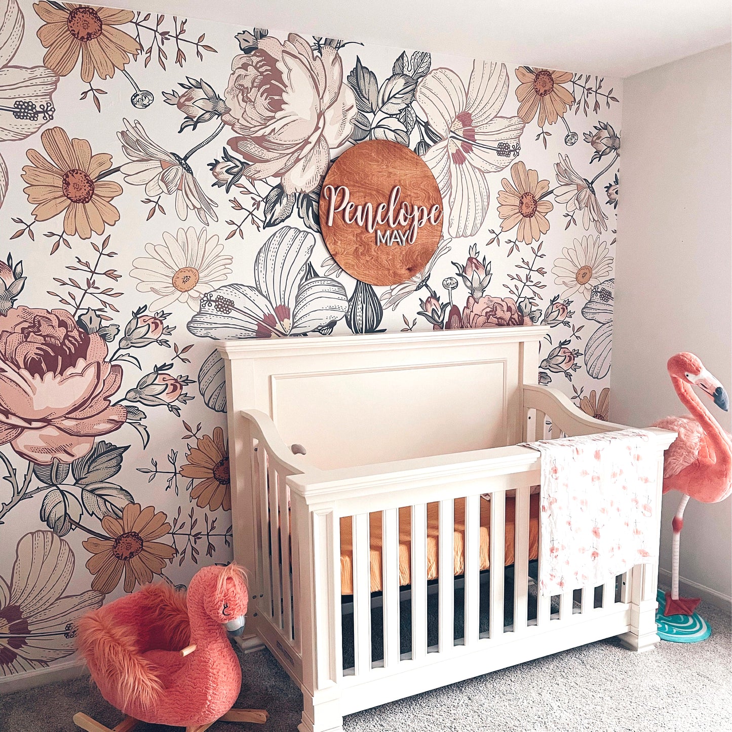 Removable Wallpaper Camila Vintage Flowers 0130L