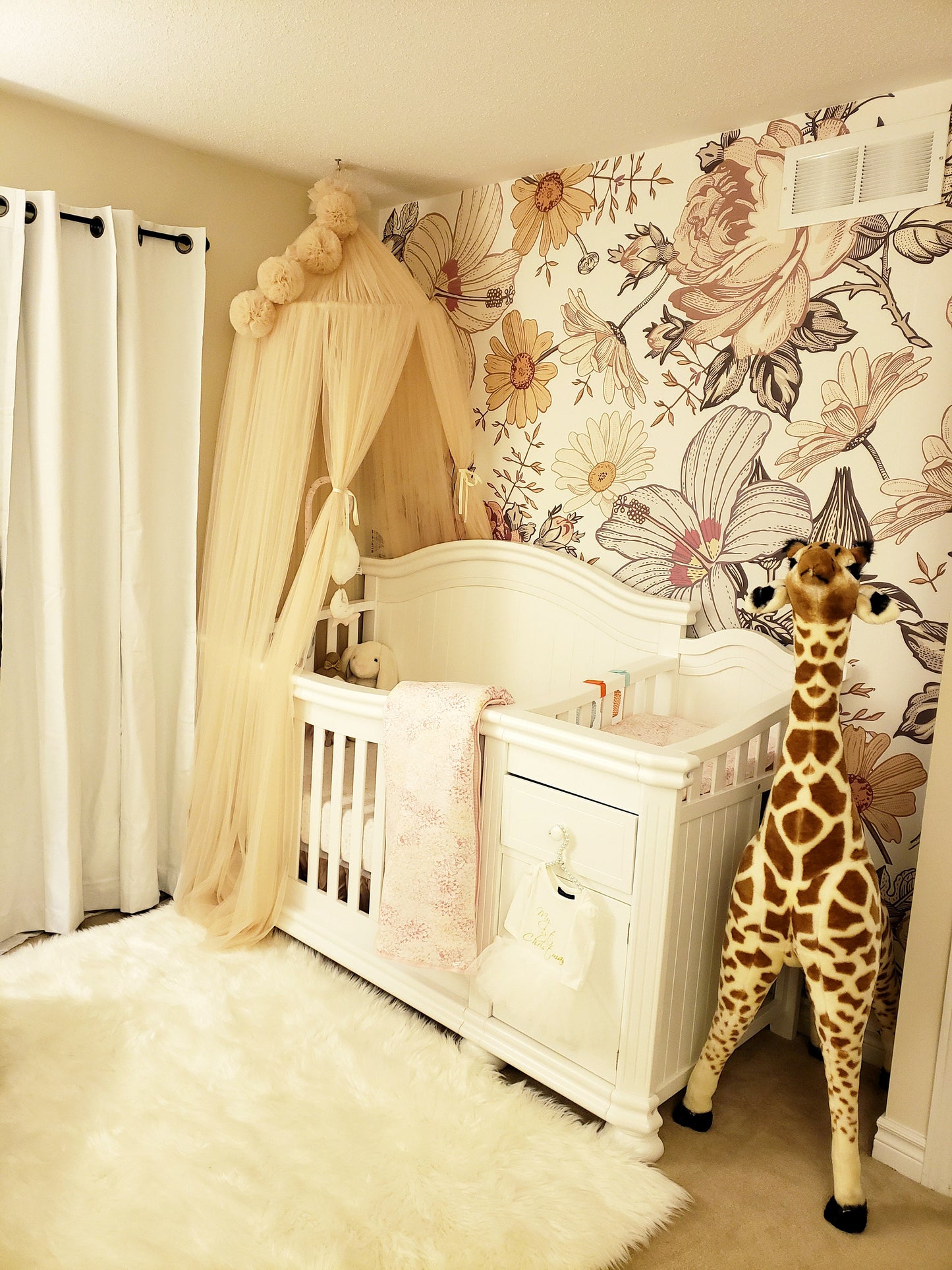 Removable Wallpaper Camila Vintage Flowers 0130L