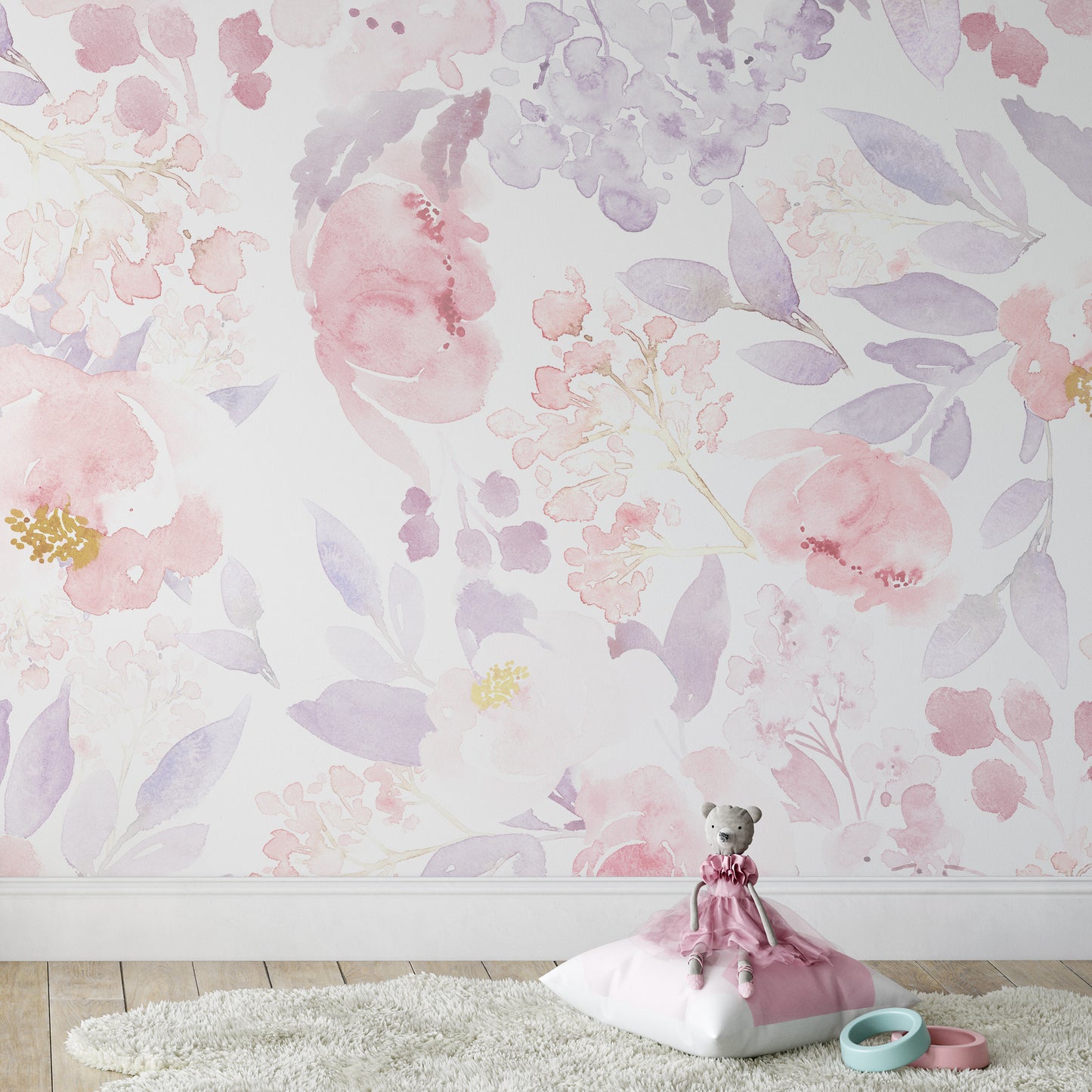 PRIM BLUSH Wallpaper | Removable Pre-pasted Floral Wallpaper 0155