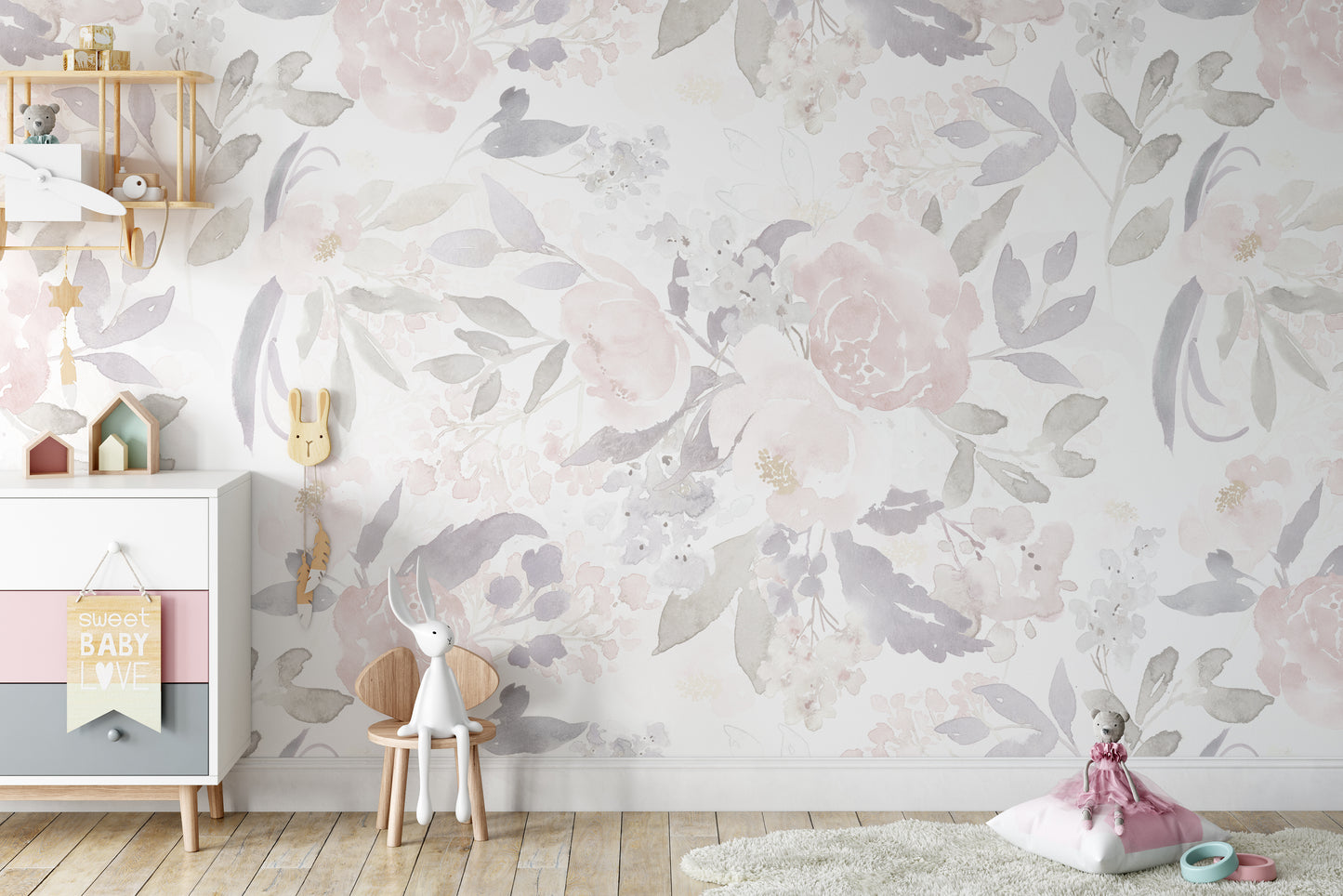 PRIM VINTAGE Wallpaper | Removable Pre-pasted Floral Wallpaper 0156