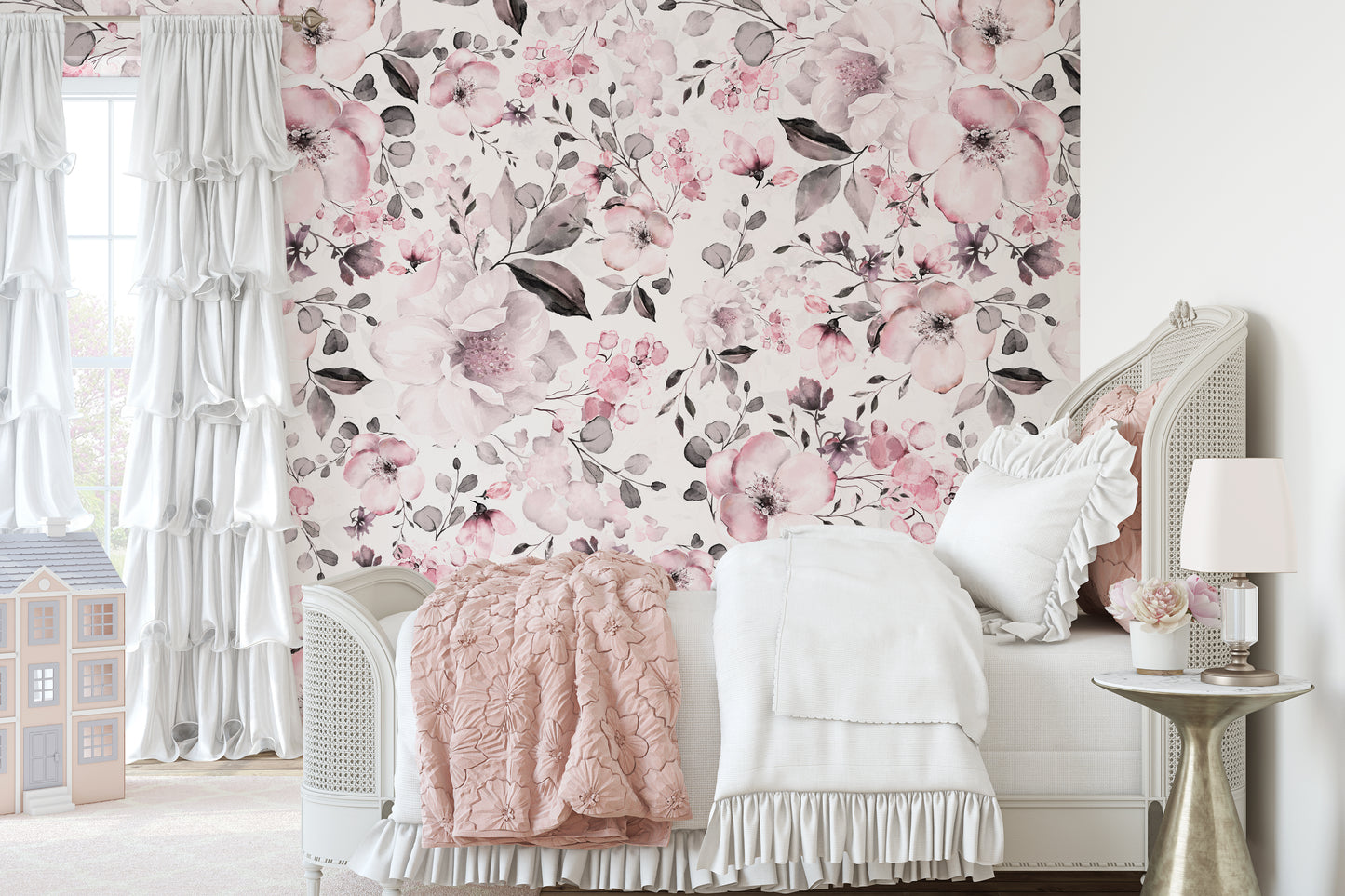 ROSIE Wallpaper | Peel and Stick Removable Floral Wallpaper 0191