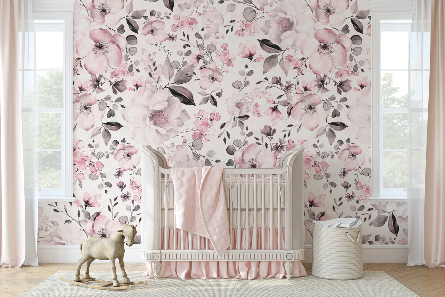 ROSIE Wallpaper | Peel and Stick Removable Floral Wallpaper 0191