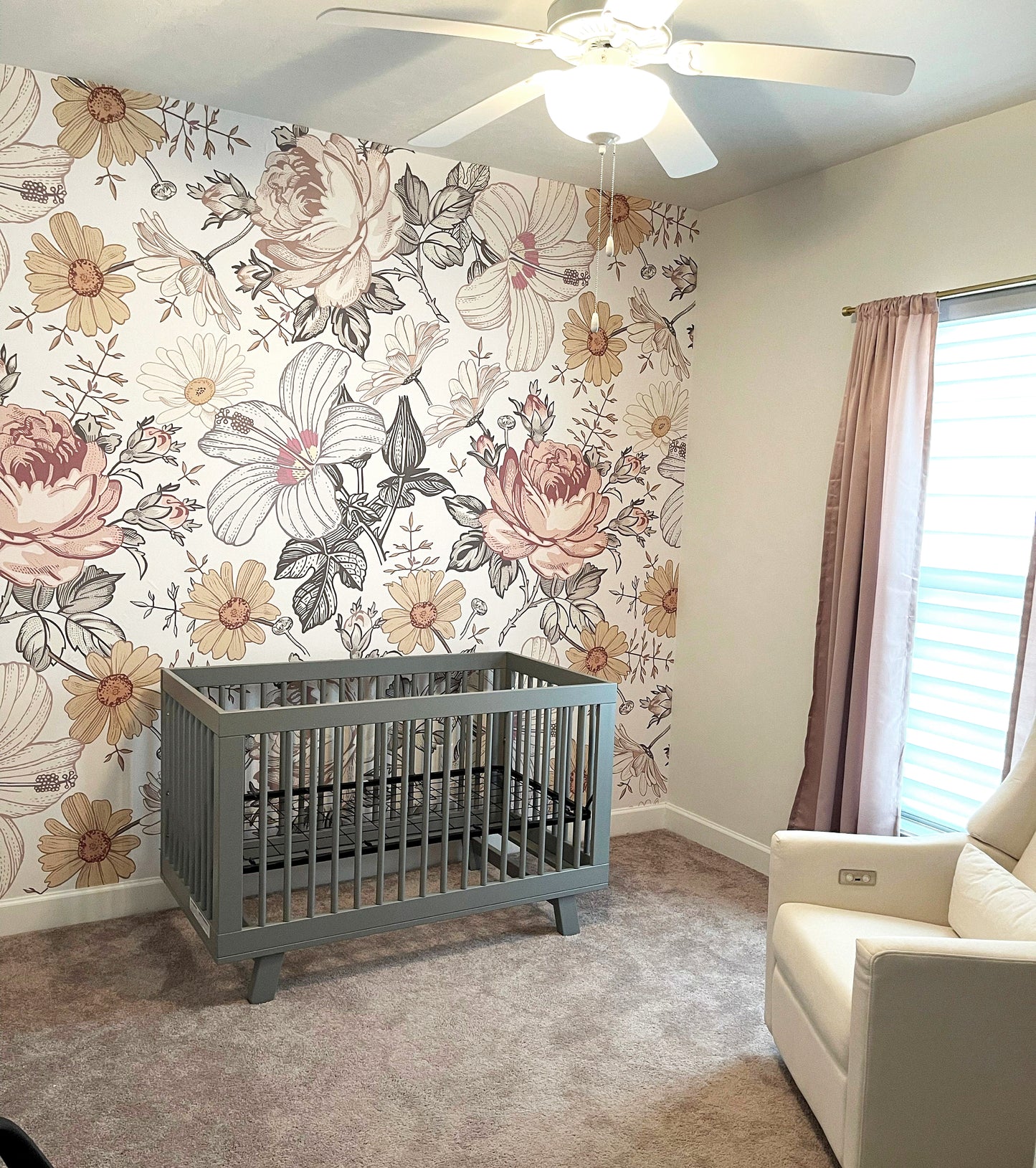 Removable Wallpaper Camila Vintage Flowers 0130L
