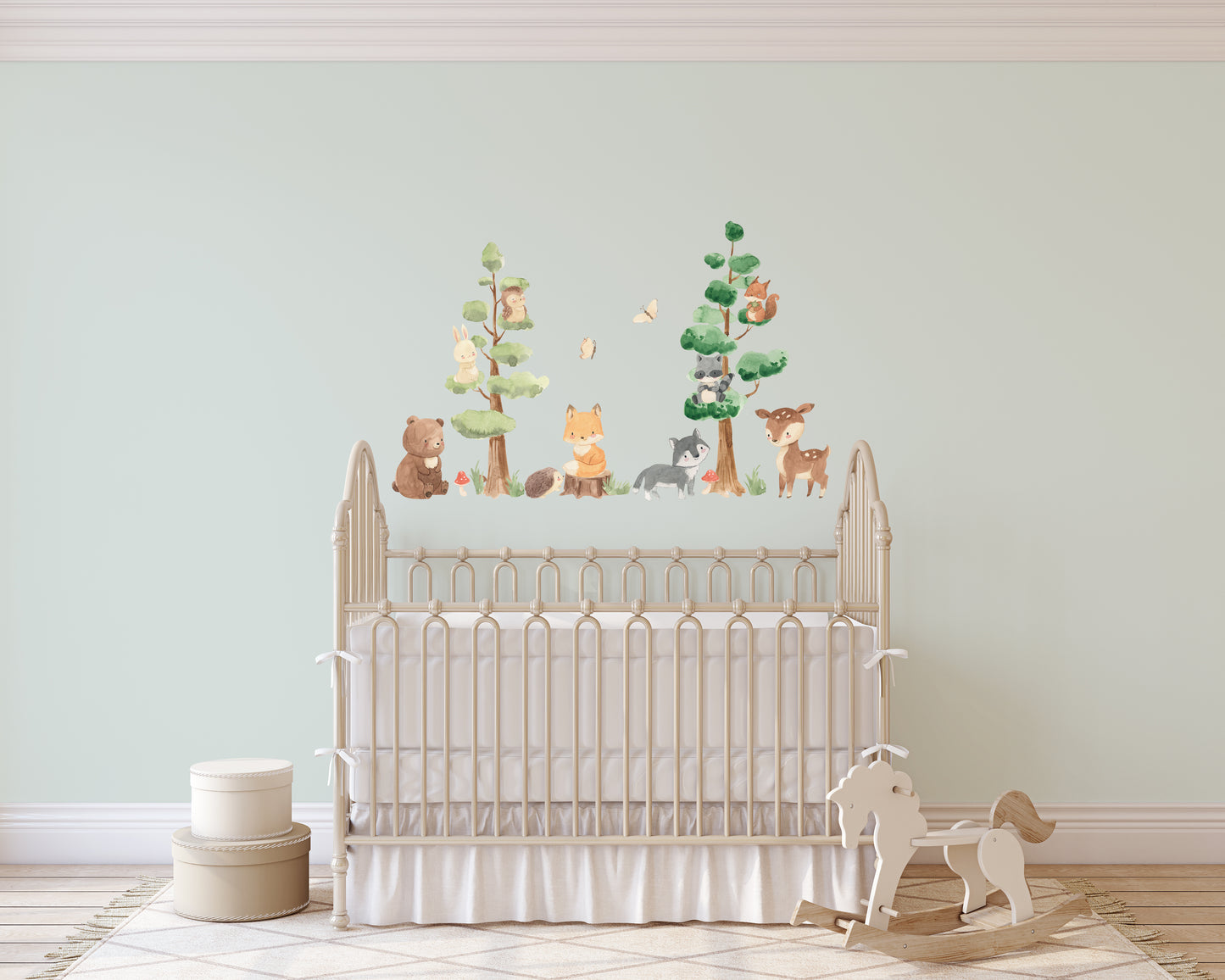 Woodland Watercolor Trees Animals EXTRA Set Nursery Décor
