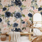NAVY BLUSH S Wallpaper | Removable Pre-pasted Floral Wallpaper 0154 S