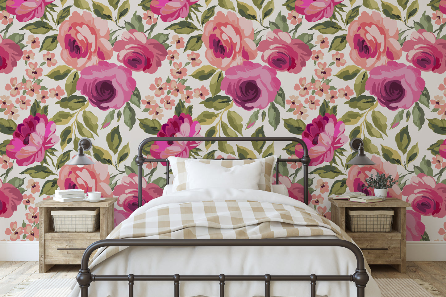 TESSA Wallpaper | Peel and Stick Removable Floral Wallpaper 0206