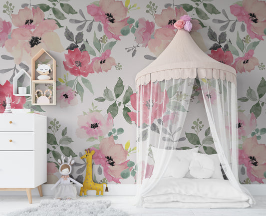 CAMRYN Wallpaper | Peel and Stick Removable Floral Wallpaper 0207
