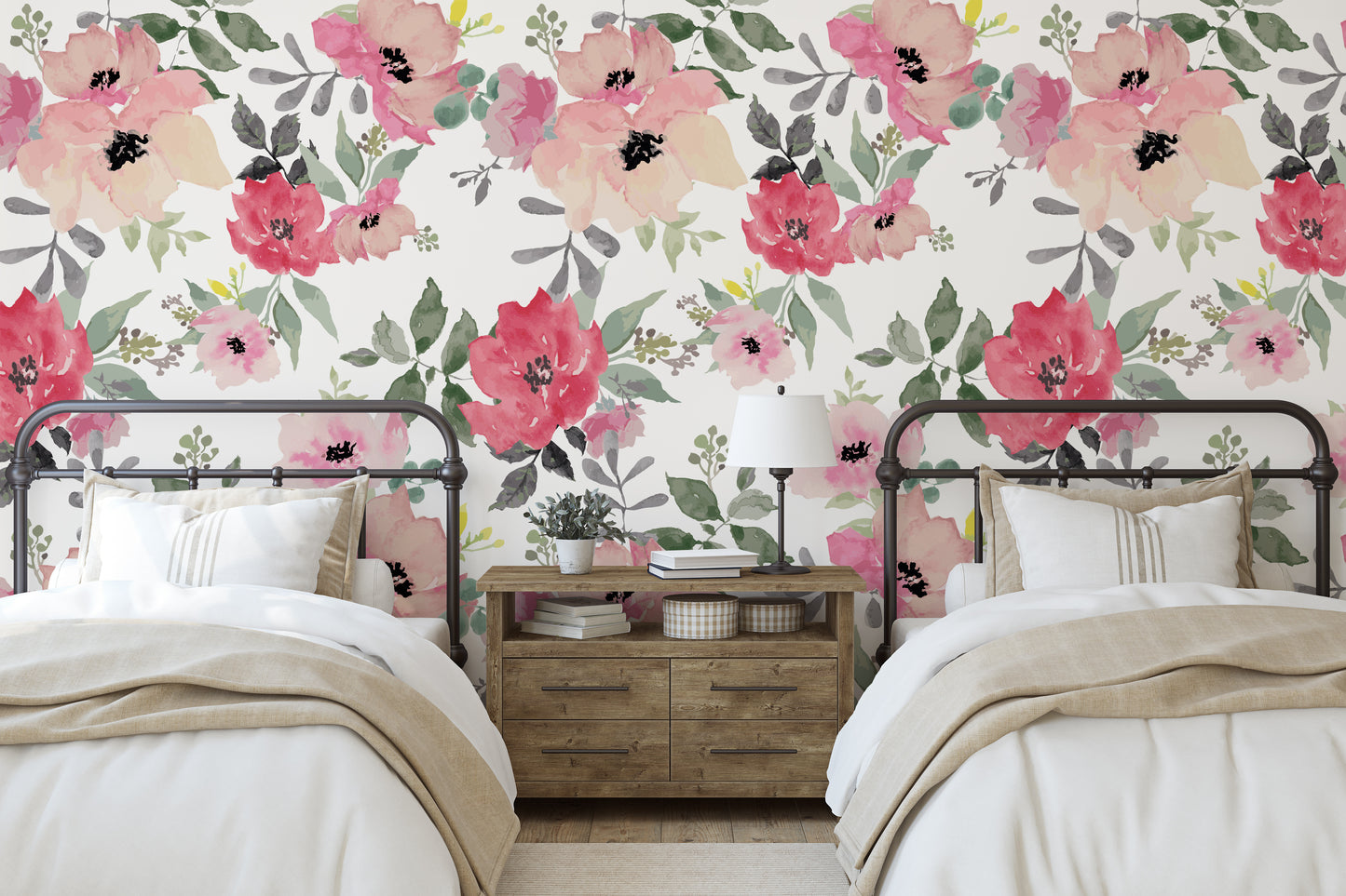 CAMRYN Wallpaper | Peel and Stick Removable Floral Wallpaper 0207