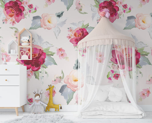 FATIMA Wallpaper | Peel and Stick Removable Floral Wallpaper 0209