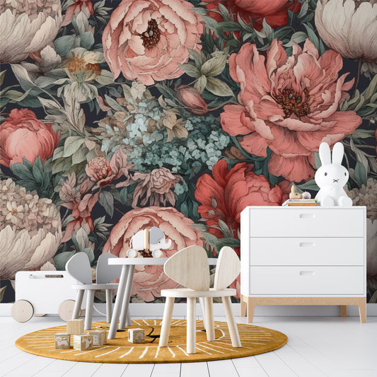 EVERLEE Wallpaper | Peel and Stick Removable Floral Wallpaper 0212