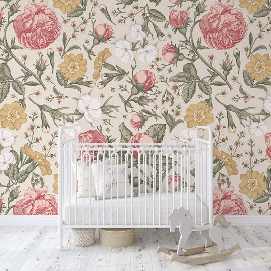 ANASTASIA Wallpaper | Removable Pre-pasted Floral Wallpaper 0174