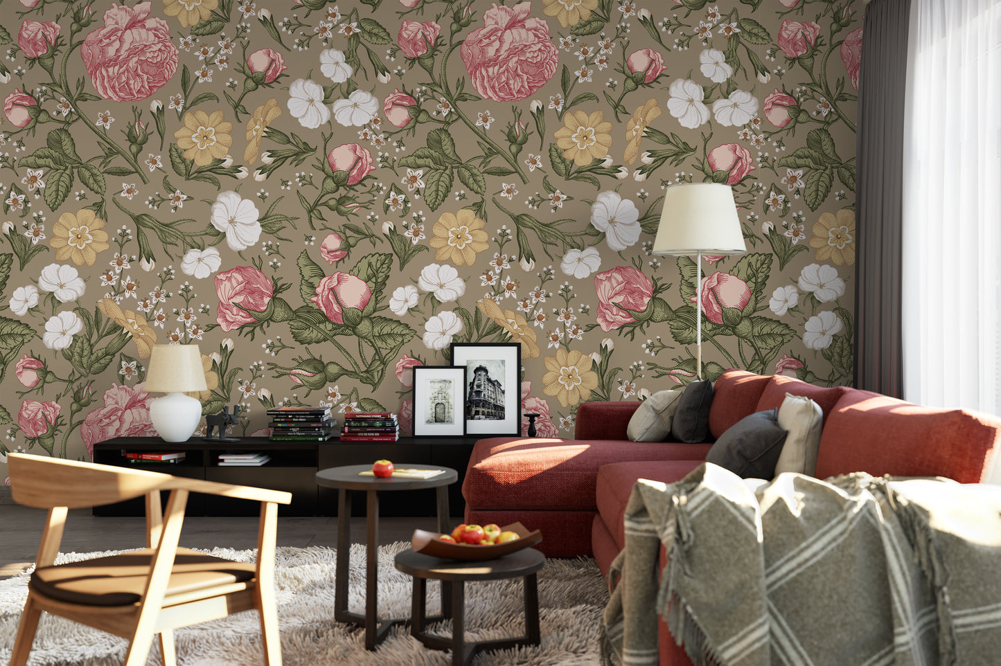 ANTONIA Wallpaper | Peel and Stick Removable Floral Wallpaper 0175