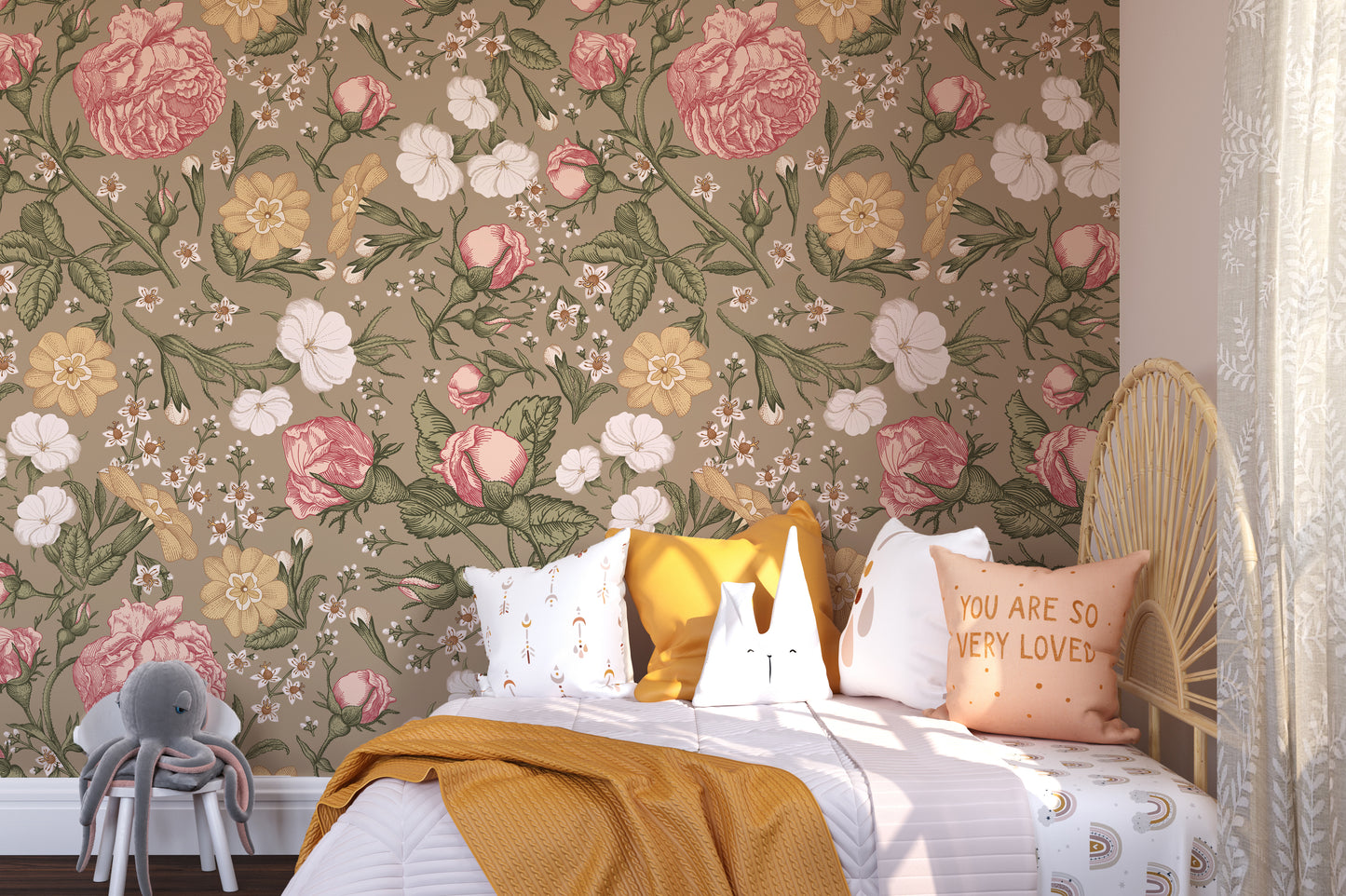 ANTONIA Wallpaper | Removable Pre-pasted Floral Wallpaper 0175