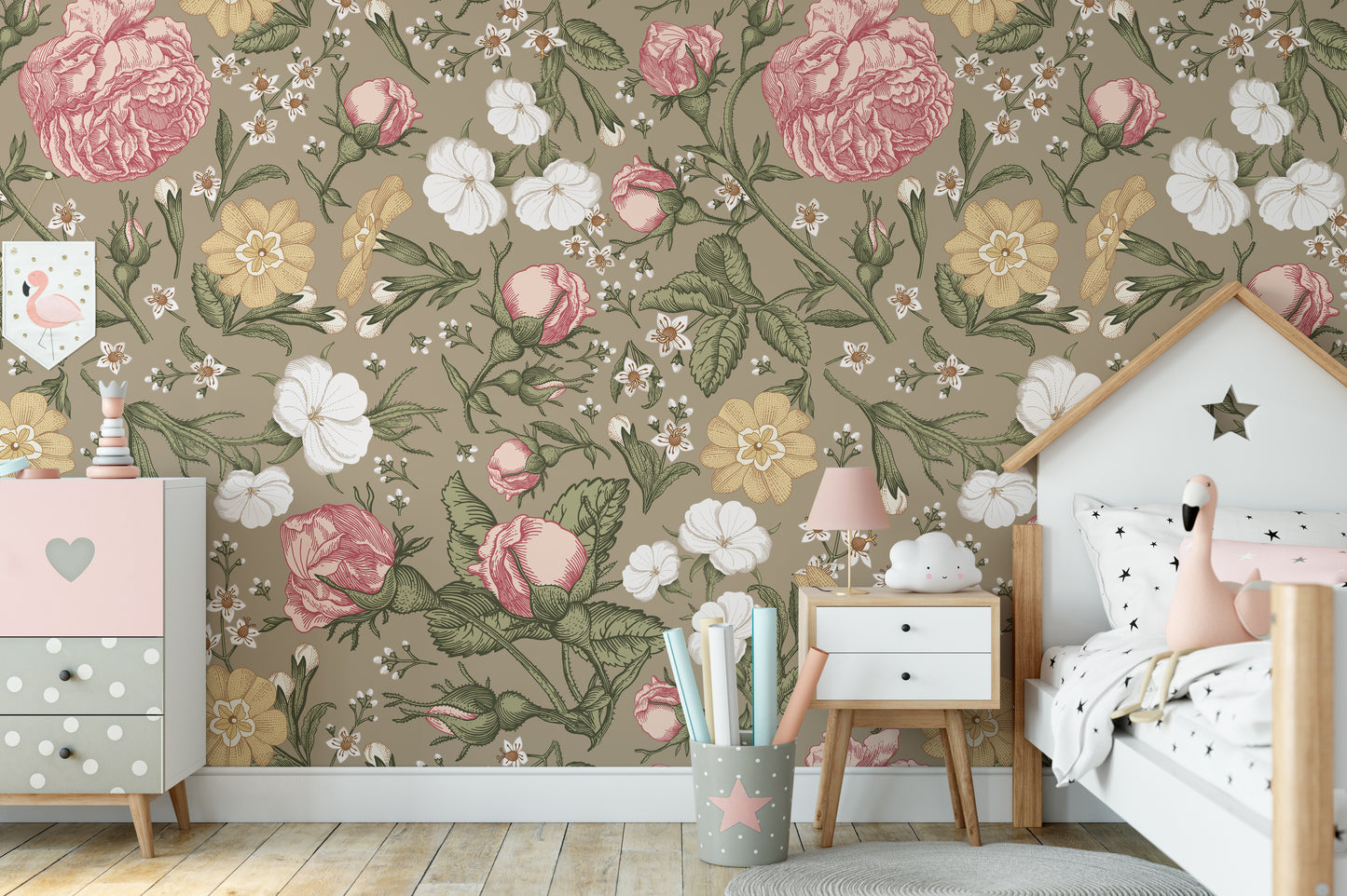 ANTONIA Wallpaper | Removable Pre-pasted Floral Wallpaper 0175