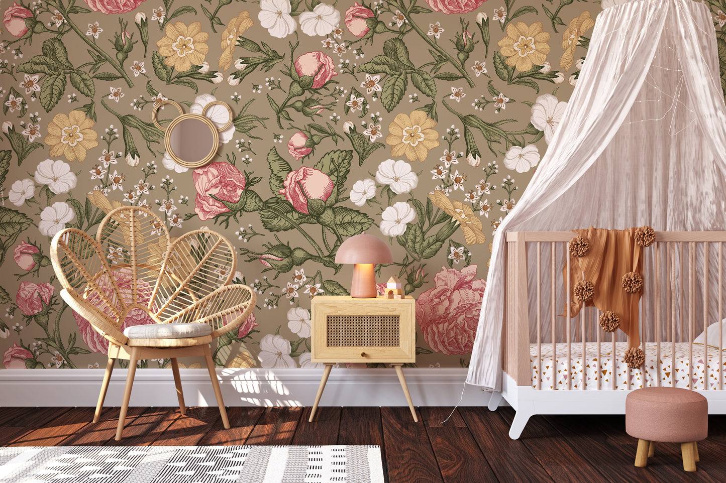 ANTONIA Wallpaper | Peel and Stick Removable Floral Wallpaper 0175