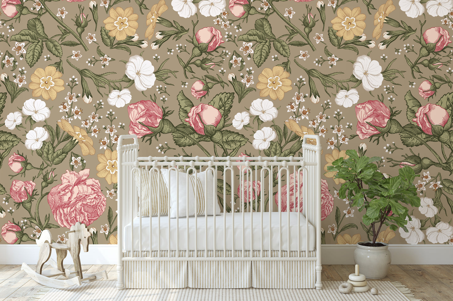 ANTONIA Wallpaper | Peel and Stick Removable Floral Wallpaper 0175