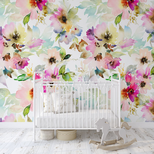 ARIA Wallpaper | Peel and Stick Removable Floral Wallpaper 0016