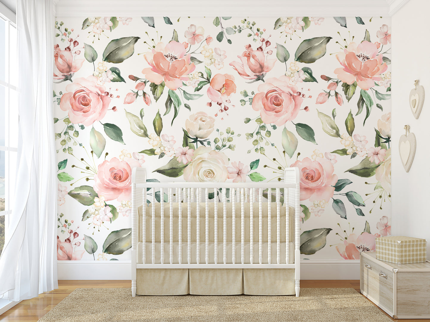 EMILY ROSE Wallpaper | Removable Pre-pasted Floral Wallpaper 0177