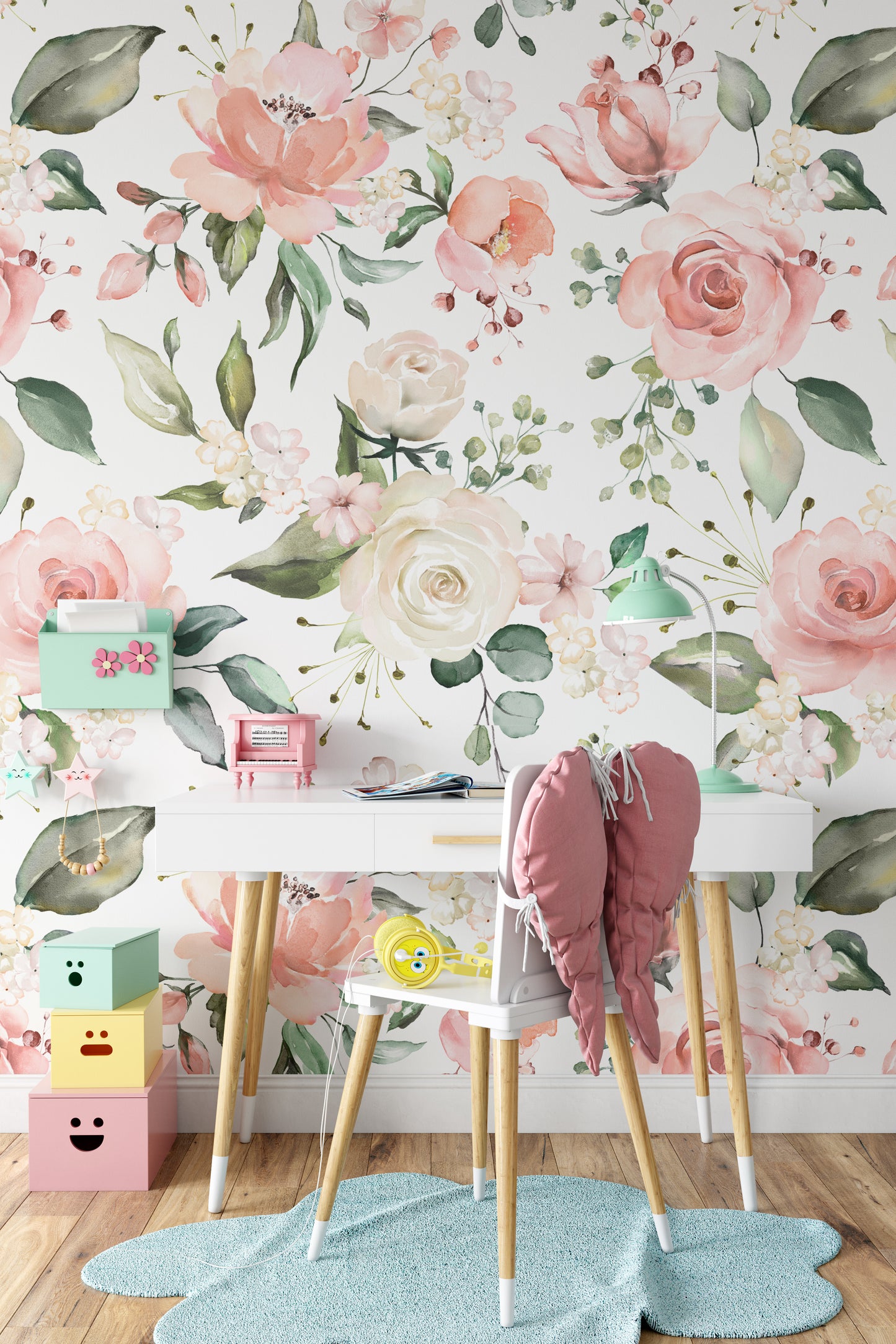 EMILY ROSE Wallpaper | Removable Pre-pasted Floral Wallpaper 0177