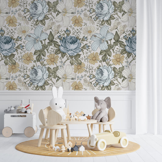 JAZMARIE S Wallpaper | Peel and Stick Removable Floral Wallpaper 0135 S
