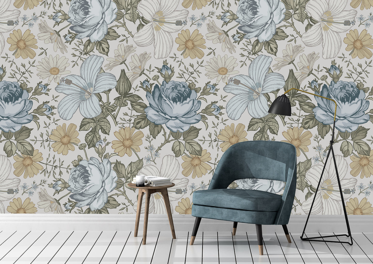 JAZMARIE Wallpaper | Peel and Stick Removable Floral Wallpaper 0135